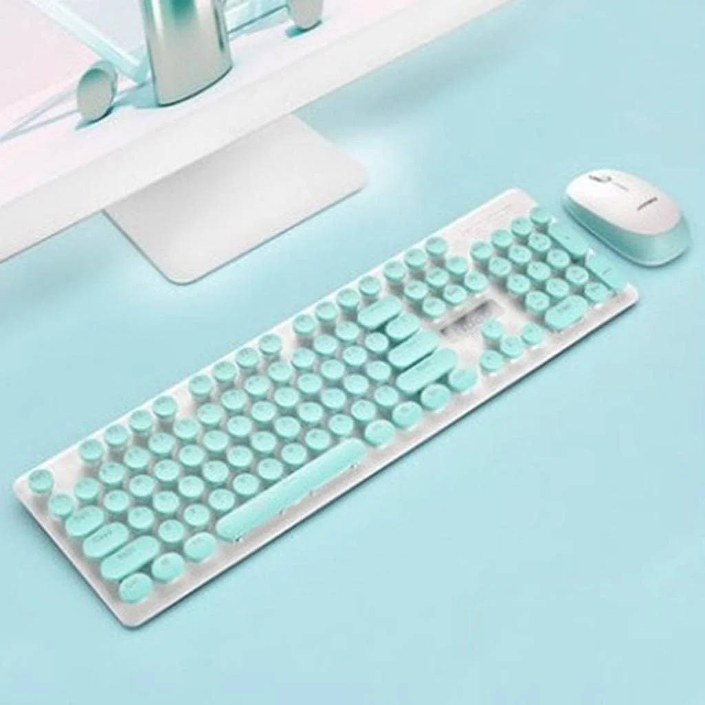 ست کیبورد و ماوس گیمینگ مکانیکی Ronyme مدل N520 با 104 کلید گرد و زیبا، اتصال 2.4 گیگاهرتز، صرفه جویی در مصرف انرژی - صورتی/676 (رنگ: مشکی) (آبی) ست کیبورد و ماوس گیمینگ مکانیکی Ronyme مدل N520 با 104 کلید گرد و زیبا، اتصال 2.4 گیگاهرتز، صرفه جویی در مصرف انرژی - صورتی/676 (رنگ: مشکی) (آبی)