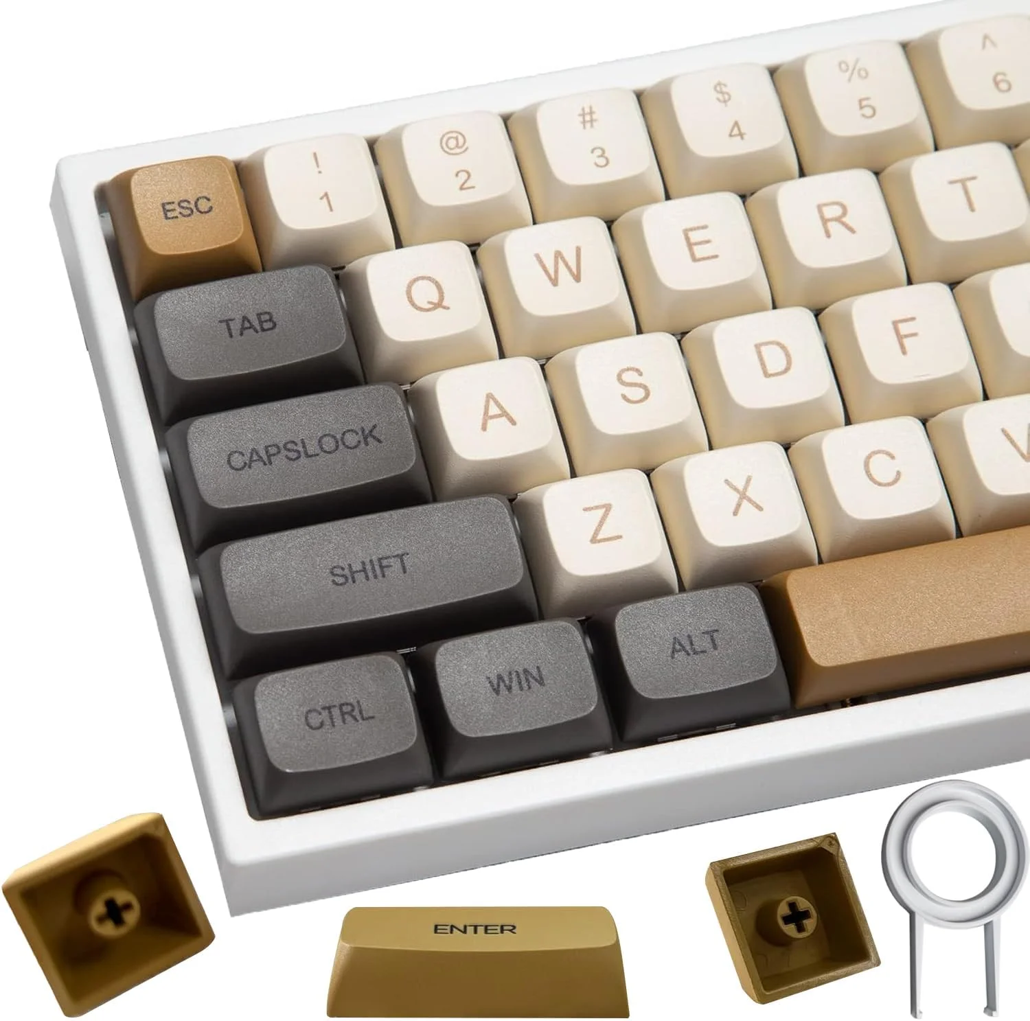 کلیدهای کیبورد SEEFY طرح رترو 125 عددی، کلیدهای سفارشی گیمینگ، PBT Dye-Sublimation، پروفایل XDA، طرح ANSI US برای سوئیچ‌های Cherry MX کیبوردهای مکانیکی 61 64 68 98 104 108