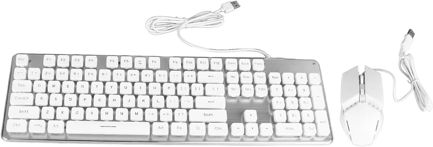 ست کیبورد و ماوس گیمینگ GOWENIC، نورهای RGB، حس مکانیکی، نور پس زمینه تک رنگ، سیمی، 104 کلید، برای کار با کامپیوتر شخصی و سرگرمی خانگی ست کیبورد و ماوس گیمینگ GOWENIC، نورهای RGB، حس مکانیکی، نور پس زمینه تک رنگ، سیمی، 104 کلید، برای کار با کامپیوتر شخصی و سرگرمی خانگی