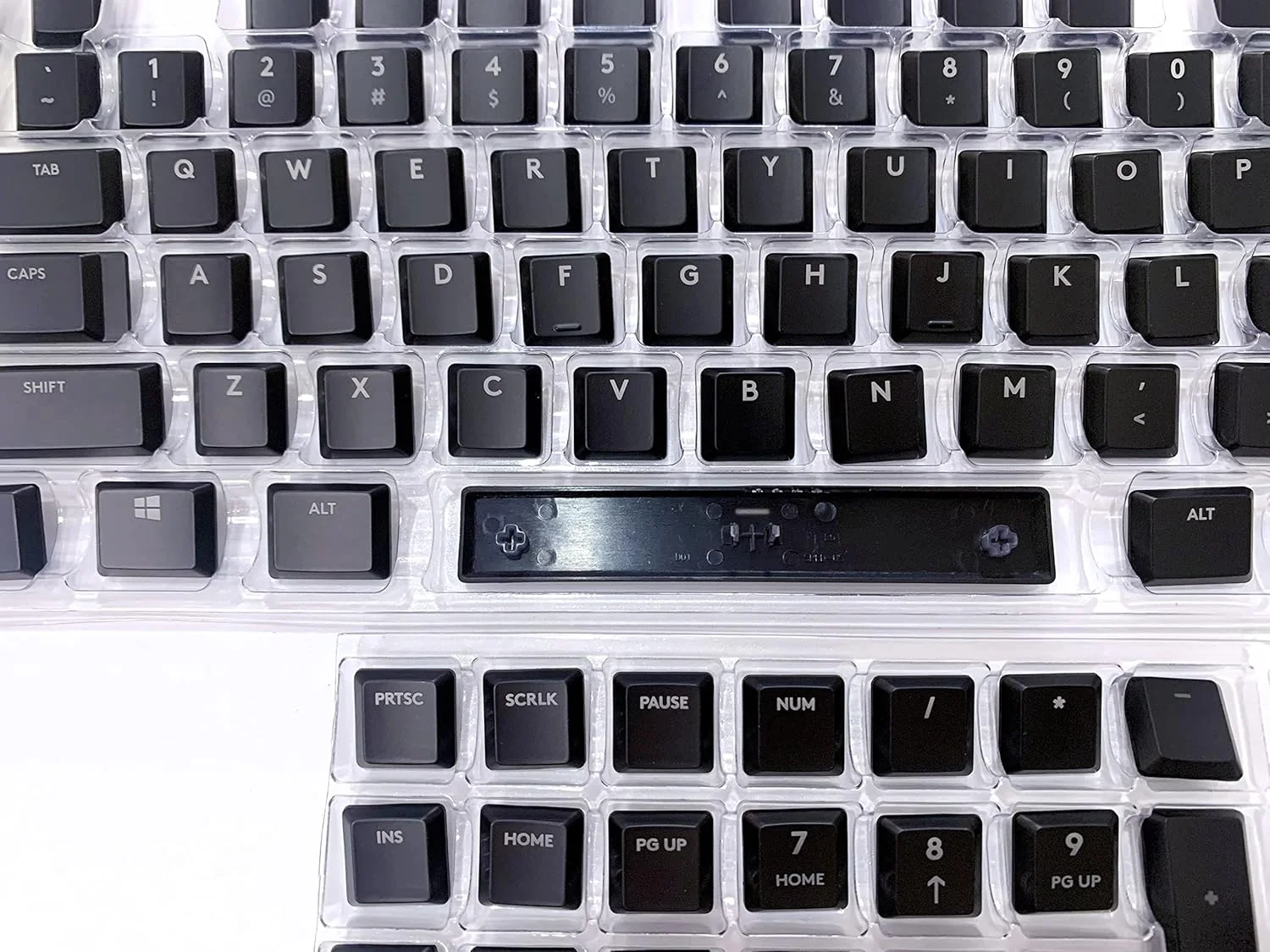 مجموعه کامل 109 عدد کلیدهای فورG915 برای جایگزینی کیبوردهای گیمینگ مکانیکی لاجیتک G915/G913/G815/G813 TKL RGB (مشکی 109 کلید) (مجموعه کامل کلیدهای G915 (مشکی))