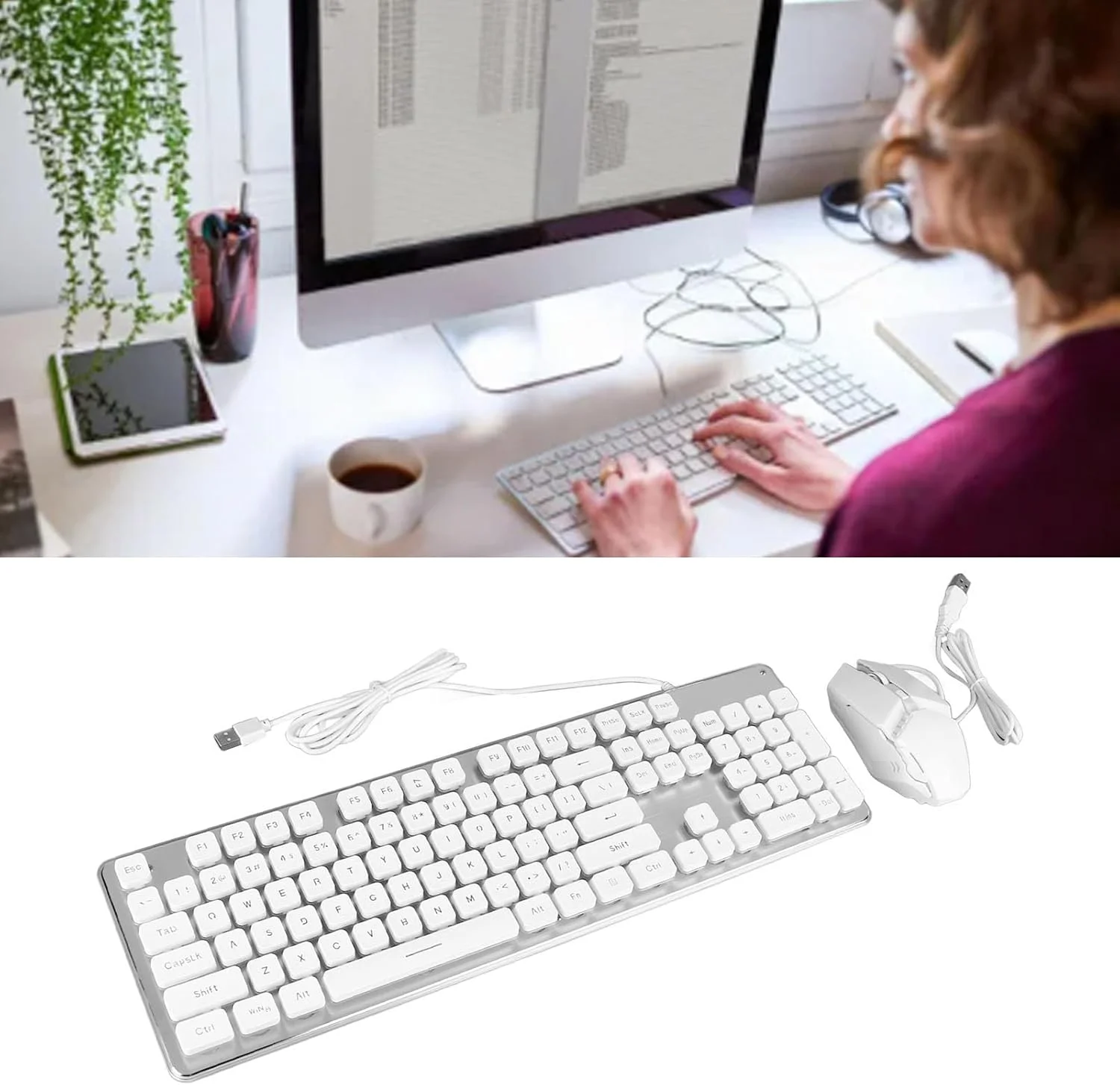 ست کیبورد و ماوس گیمینگ GOWENIC، نورهای RGB، حس مکانیکی، نور پس زمینه تک رنگ، سیمی، 104 کلید، برای کار با کامپیوتر شخصی و سرگرمی خانگی ست کیبورد و ماوس گیمینگ GOWENIC، نورهای RGB، حس مکانیکی، نور پس زمینه تک رنگ، سیمی، 104 کلید، برای کار با کامپیوتر شخصی و سرگرمی خانگی