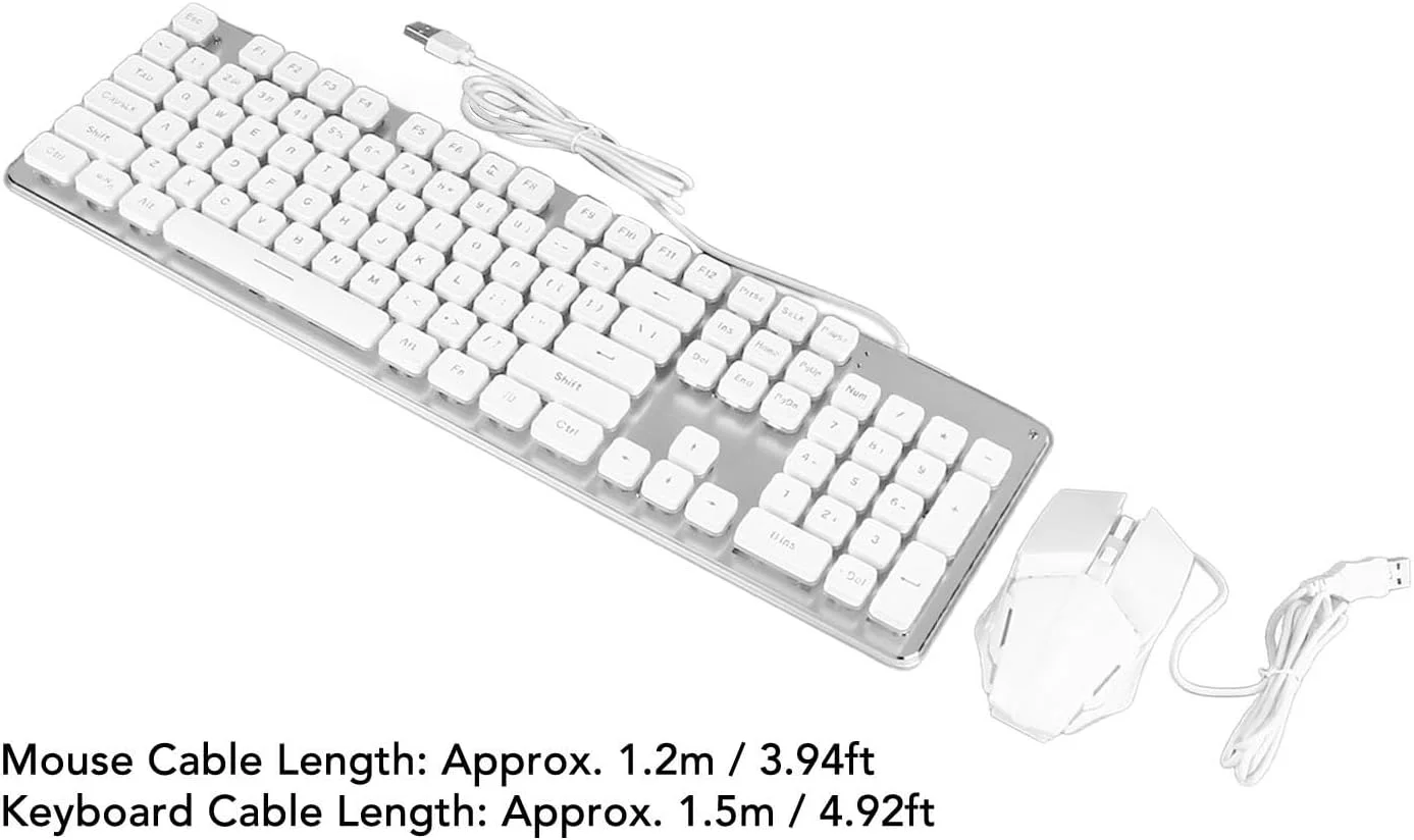 ست کیبورد و ماوس گیمینگ GOWENIC، نورهای RGB، حس مکانیکی، نور پس زمینه تک رنگ، سیمی، 104 کلید، برای کار با کامپیوتر شخصی و سرگرمی خانگی ست کیبورد و ماوس گیمینگ GOWENIC، نورهای RGB، حس مکانیکی، نور پس زمینه تک رنگ، سیمی، 104 کلید، برای کار با کامپیوتر شخصی و سرگرمی خانگی