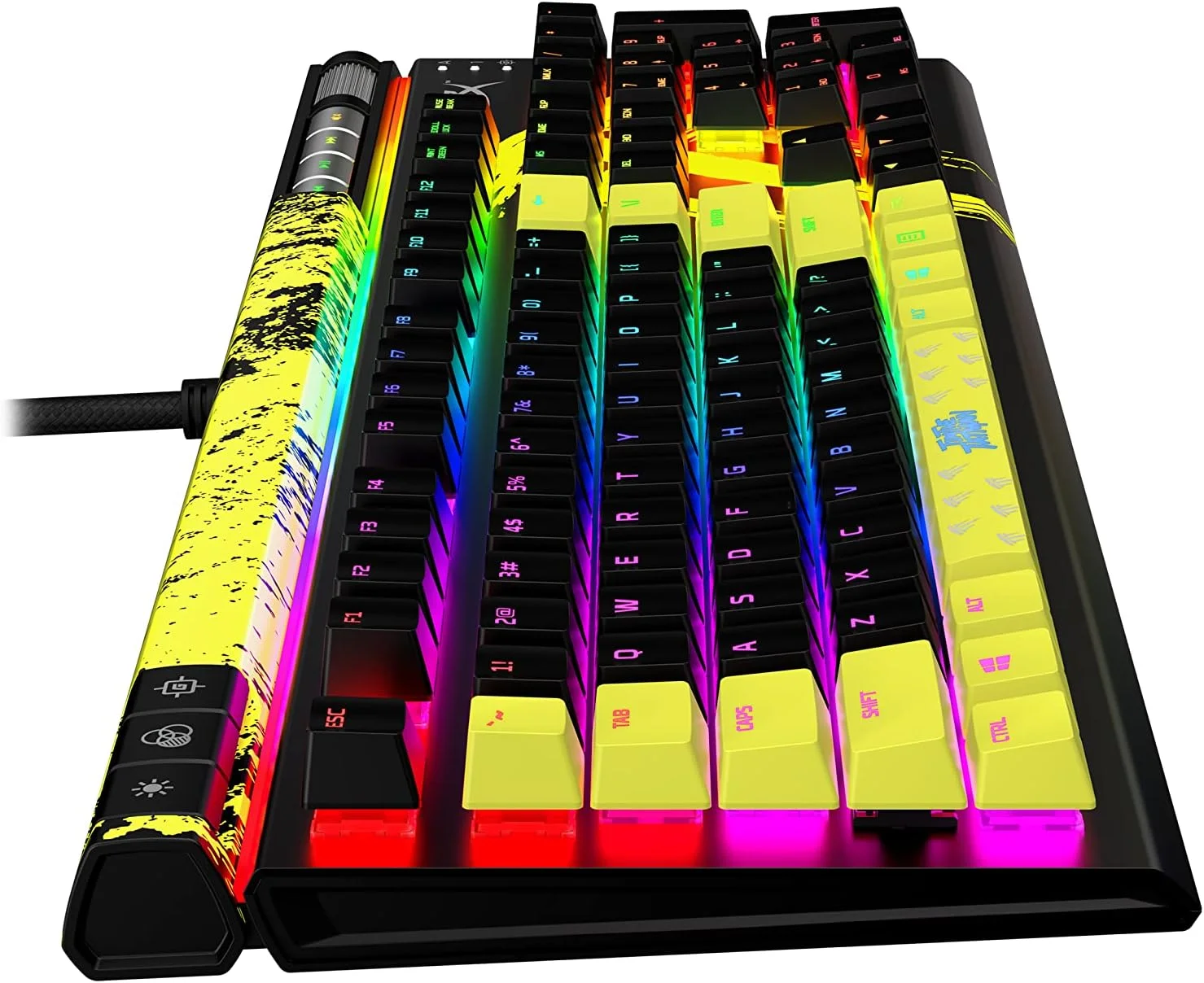 کیبورد گیمینگ مکانیکی HyperX Alloy Elite 2 نسخه TimTheTatMan با نورپردازی و شخصیسازی ماکرو قابل کنترل توسط نرمافزار، مشکی/زرد، 639P0AA#ABA، II، اندازه کامل کیبورد گیمینگ مکانیکی HyperX Alloy Elite 2 نسخه TimTheTatMan با نورپردازی و شخصیسازی ماکرو قابل کنترل توسط نرمافزار، مشکی/زرد، 639P0AA#ABA، II، اندازه کامل
