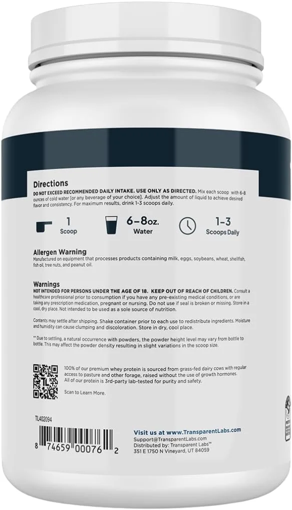 پروتئین وی ایزوله گاوی تغذیه شده با علف Transparent Labs - طعم طبیعی، پودر پروتئین وی بدون گلوتن با 28 گرم پروتئین در هر وعده و 9 اسید آمینه ضروری - 30 سروینگ، میلک شیک توت فرنگی پروتئین وی ایزوله گاوی تغذیه شده با علف Transparent Labs - طعم طبیعی، پودر پروتئین وی بدون گلوتن با 28 گرم پروتئین در هر وعده و 9 اسید آمینه ضروری - 30 سروینگ، میلک شیک توت فرنگی