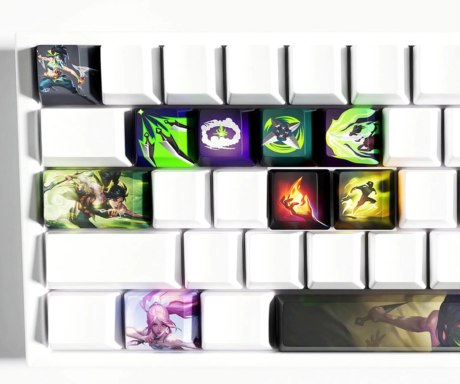 ست کلیدهای IYTYIR Akali برای بازی League of Legends، مجموعه 12 کلیدی با پروفایل OEM برای کیبوردهای مکانیکی MX (آکالی)