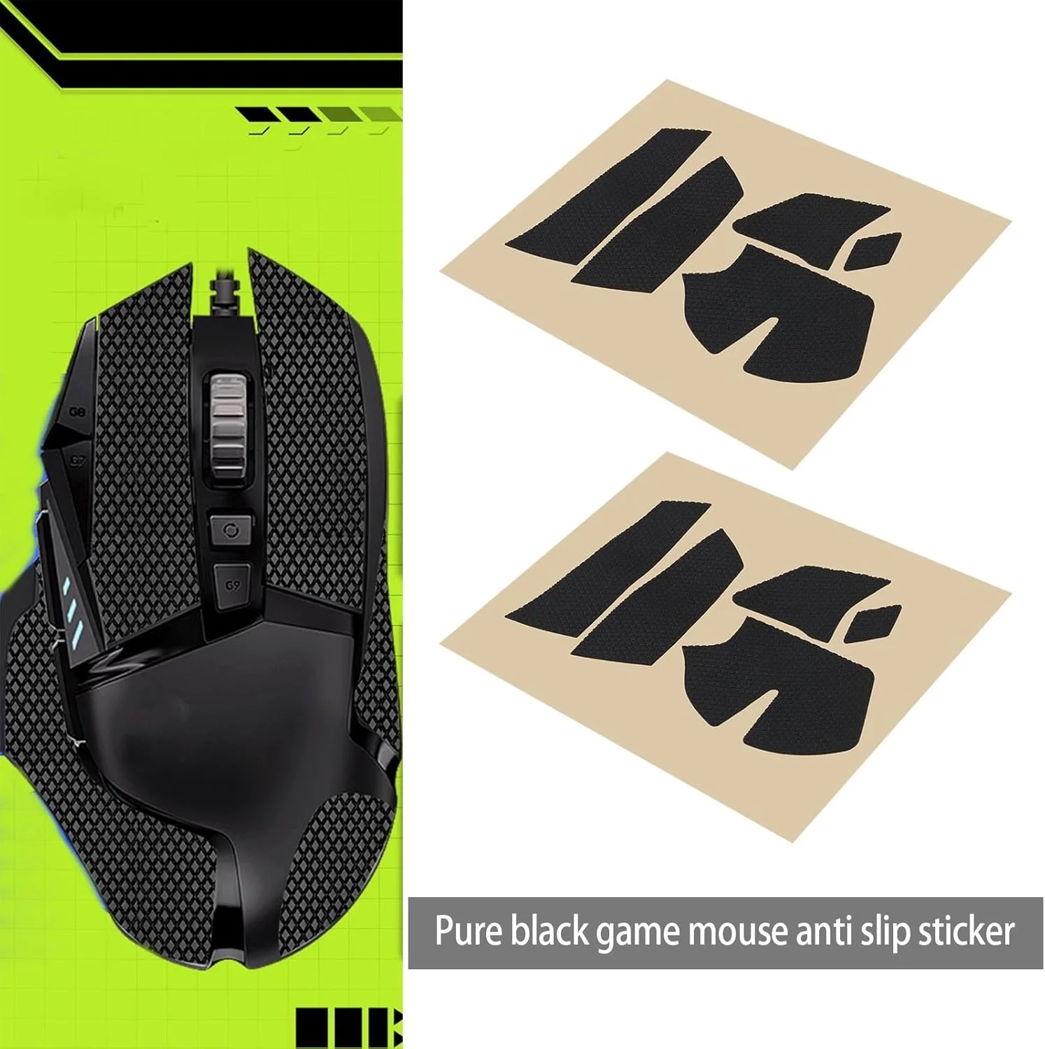 LT Easiyl 2 ست برچسب ماوس بازی مشکی نوار ضد لغزش ماوس پدهای مقاوم سازگار با ماوس بازی Logitech G502 X Wired G502 X Wireless LT Easiyl 2 ست برچسب ماوس بازی مشکی نوار ضد لغزش ماوس پدهای مقاوم سازگار با ماوس بازی Logitech G502 X Wired G502 X Wireless