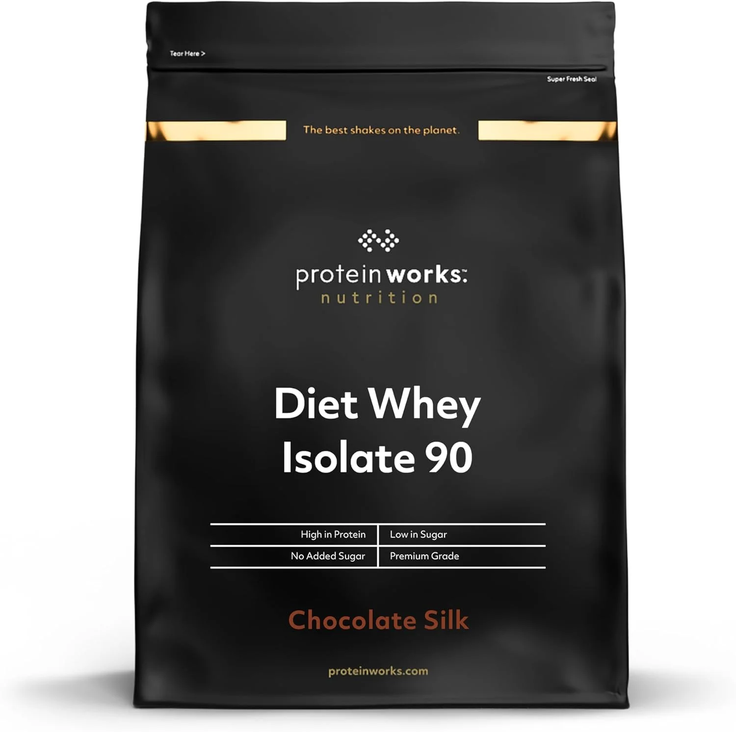 THE PROTEIN WORKS - دایت وی ایزوله 90 | پودر وی ایزوله | شیک کم کالری | 20 سروینگ | ابریشم شکلاتی | 500 گرم