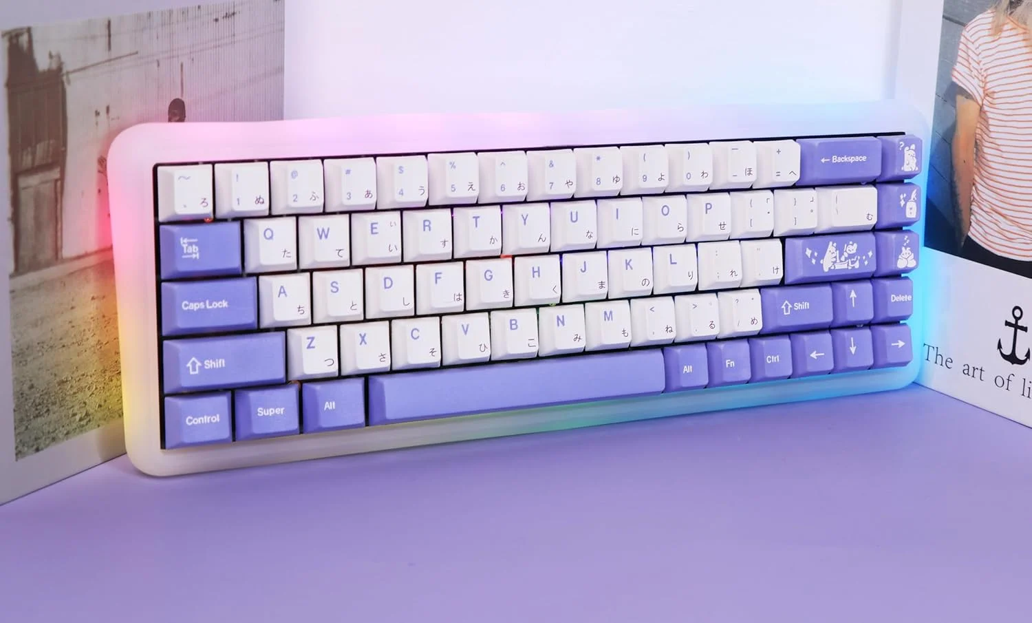 ست کلیدهای کیبورد 134 عددی EPOMAKER Bunny با پروفایل Cherry و جنس PBT Dye Sublimation، مناسب برای کیبوردهای گیمینگ مکانیکی، سازگار با ساختار Cherry Gateron Kailh Otemu MX