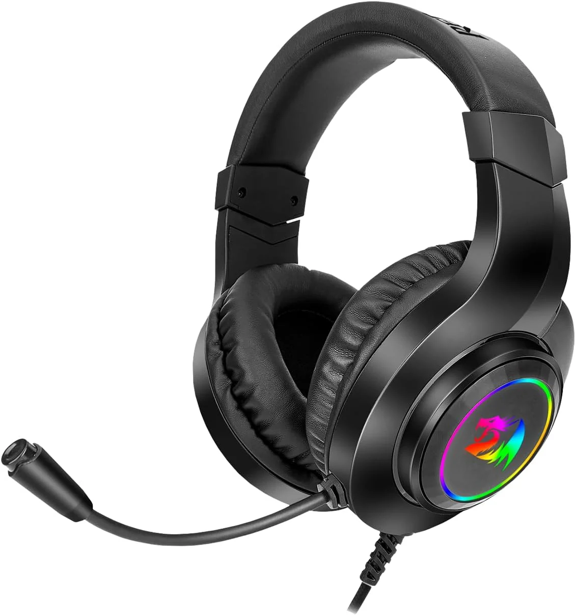 هدست گیمینگ RGB رِدراگون مدل Hylas H260 با میکروفون، سیمی، سازگار با Xbox One، Nintendo Switch، PS4، PS5، کامپیوتر، لپ تاپ و Nintendo Switch