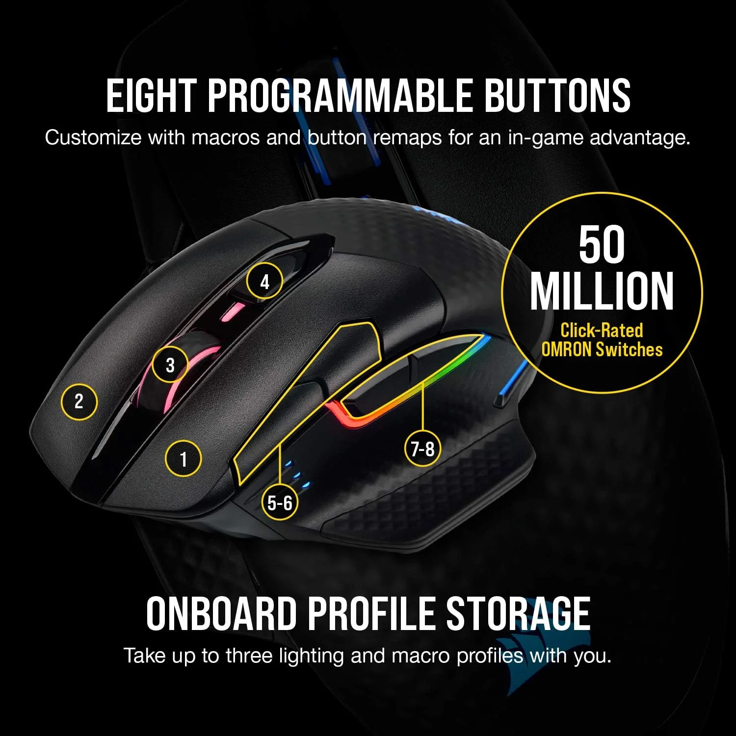 موس گیمینگ بی سیم FPS/MOBA کرسیر Dark Core RGB Pro SE