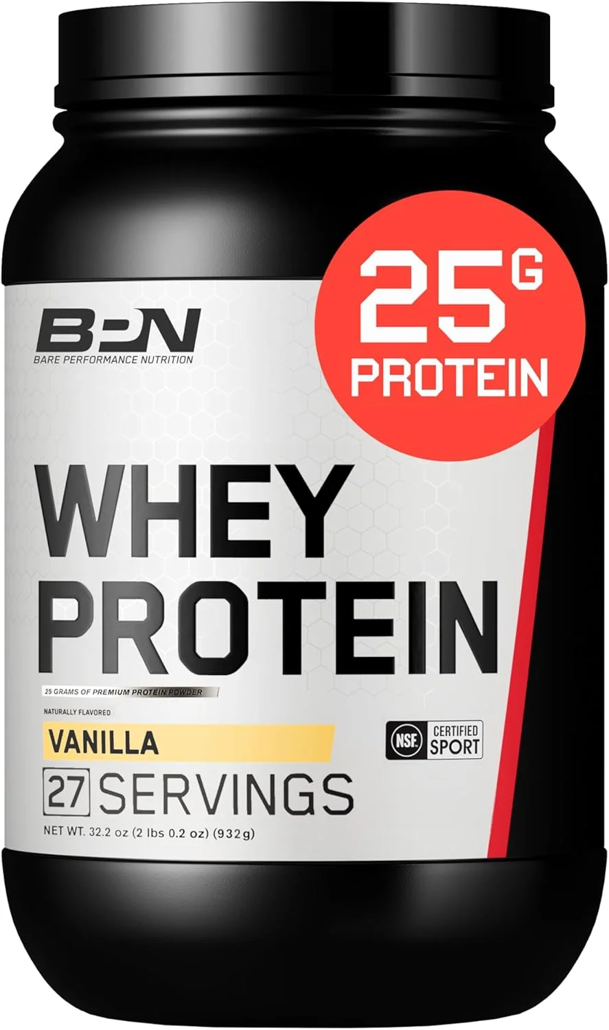 پودر پروتئین وی Bare Performance Nutrition، جایگزین وعده غذایی، 25 گرم پروتئین، طعم عالی و کربوهیدرات کم، 88% پروتئین وی و 12% پروتئین کازئین (27 سروینگ، وانیلی) پودر پروتئین وی Bare Performance Nutrition، جایگزین وعده غذایی، 25 گرم پروتئین، طعم عالی و کربوهیدرات کم، 88% پروتئین وی و 12% پروتئین کازئین (27 سروینگ، وانیلی)