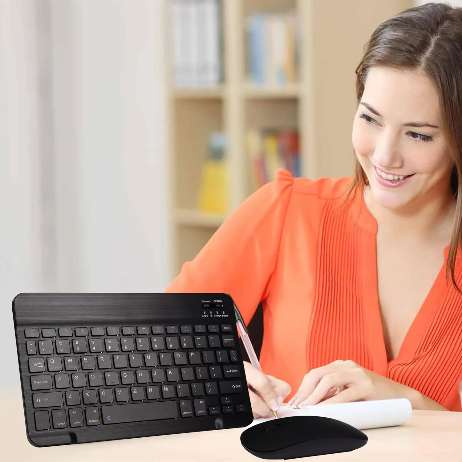 کیبورد و ماوس بی سیم بلوتوثی، ست کیبورد و ماوس بلوتوثی کوچک، فوق العاده باریک و ارگونومیک قابل شارژ برای Apple iPad iPhone Samsung Tablet Phone Android PC Computer Mac Smartphone (مشکی) کیبورد و ماوس بی سیم بلوتوثی، ست کیبورد و ماوس بلوتوثی کوچک، فوق العاده باریک و ارگونومیک قابل شارژ برای Apple iPad iPhone Samsung Tablet Phone Android PC Computer Mac Smartphone (مشکی)