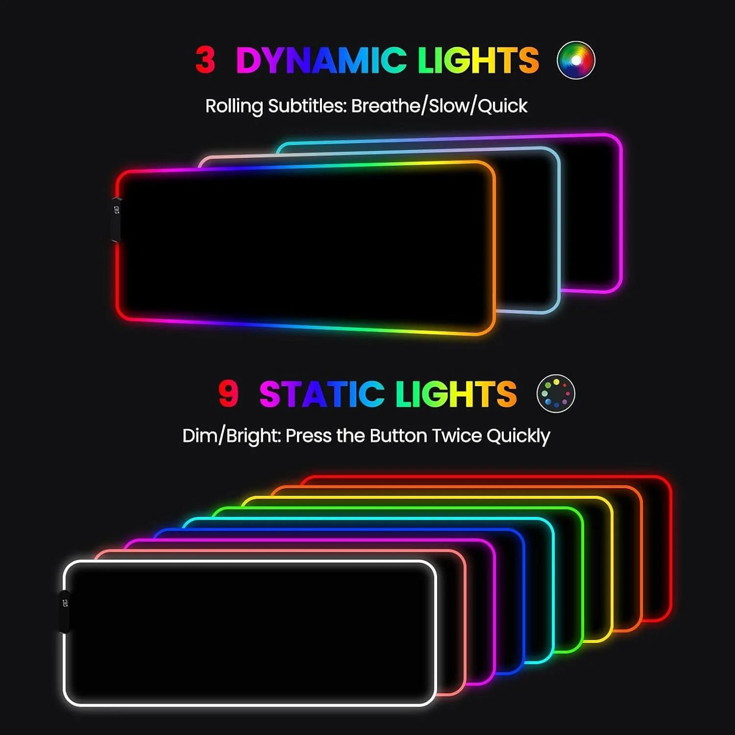 ماوس پد گیمینگ RGB کاست ویو - تجربه بازی خود را متحول کنید، 12 حالت نورپردازی، 2 سطح روشنایی، سطح ضد لغزش و ضد آب، ماوس پد بزرگ و گسترده (80x30 سانتی متر) ماوس پد گیمینگ RGB کاست ویو - تجربه بازی خود را متحول کنید، 12 حالت نورپردازی، 2 سطح روشنایی، سطح ضد لغزش و ضد آب، ماوس پد بزرگ و گسترده (80x30 سانتی متر)