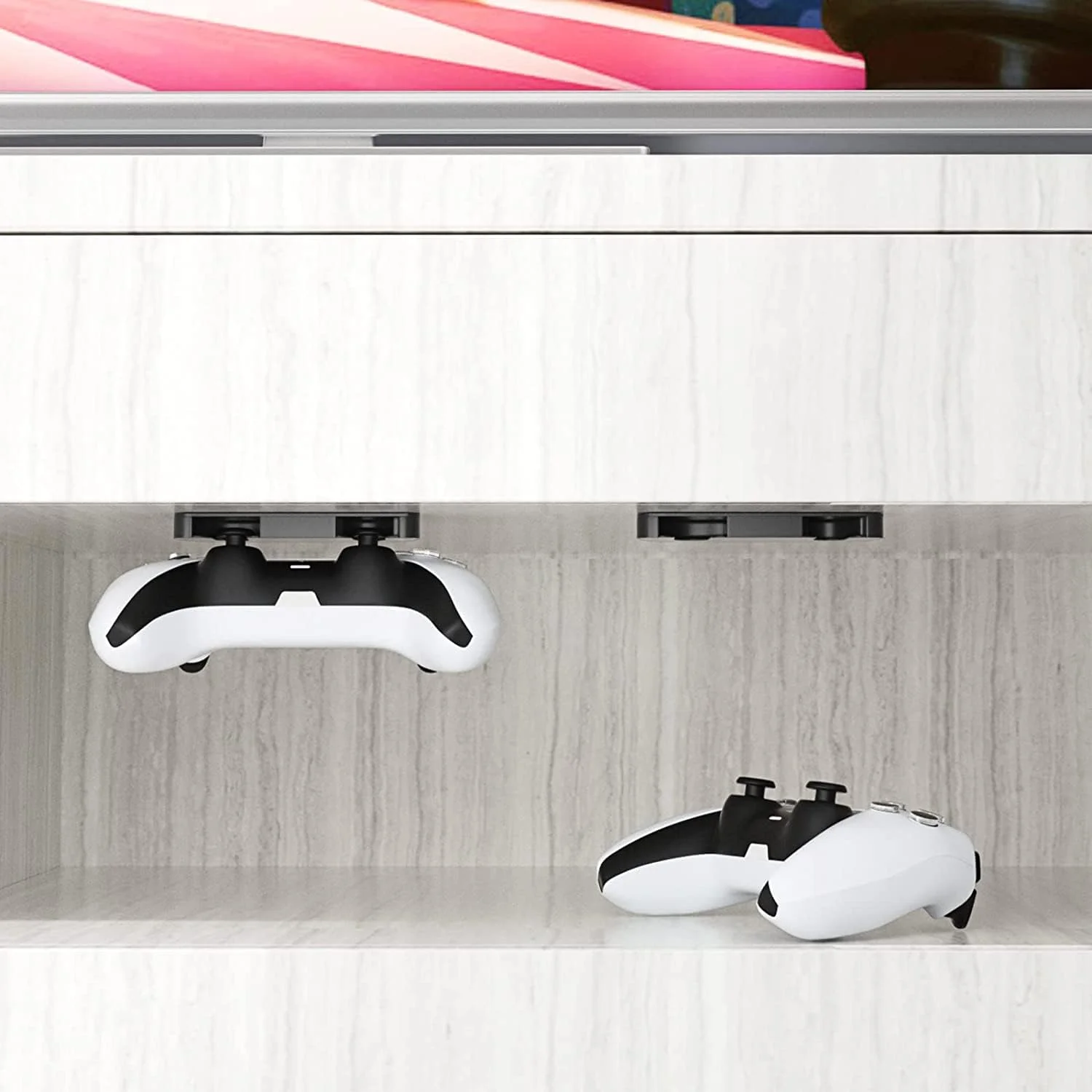 نگهدارنده دسته بازی زیر میز AMERTEER | بسته 2 عددی هولدر گیم پد برای PS5، PS4، Xbox، Switch | استند لوازم جانبی بازی چسبی برای میز یا قفسه | قلاب سازمان دهنده دسته بازی (مشکی) نگهدارنده دسته بازی زیر میز AMERTEER | بسته 2 عددی هولدر گیم پد برای PS5، PS4، Xbox، Switch | استند لوازم جانبی بازی چسبی برای میز یا قفسه | قلاب سازمان دهنده دسته بازی (مشکی)