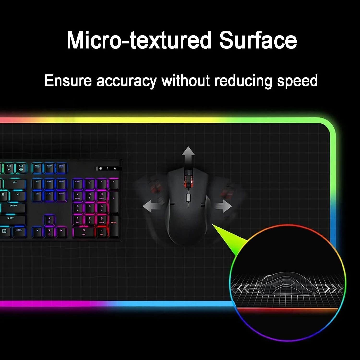 ماوس پد گیمینگ RGB کاست ویو - تجربه بازی خود را متحول کنید، 12 حالت نورپردازی، 2 سطح روشنایی، سطح ضد لغزش و ضد آب، ماوس پد بزرگ و گسترده (80x30 سانتی متر) ماوس پد گیمینگ RGB کاست ویو - تجربه بازی خود را متحول کنید، 12 حالت نورپردازی، 2 سطح روشنایی، سطح ضد لغزش و ضد آب، ماوس پد بزرگ و گسترده (80x30 سانتی متر)