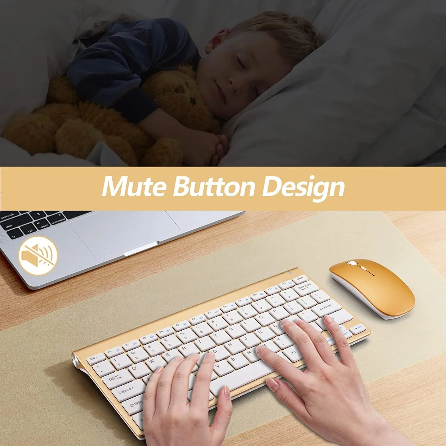 مجموعه کیبورد و ماوس بی سیم Guiheng، کیبورد بی سیم جمع و جور و بی صدا و ماوس با طراحی فوق العاده نازک 2.4G برای ویندوز، کامپیوتر، دسکتاپ، کامپیوتر شخصی، نوت بوک، لپ تاپ (GHKM03 طلایی 01) مجموعه کیبورد و ماوس بی سیم Guiheng، کیبورد بی سیم جمع و جور و بی صدا و ماوس با طراحی فوق العاده نازک 2.4G برای ویندوز، کامپیوتر، دسکتاپ، کامپیوتر شخصی، نوت بوک، لپ تاپ (GHKM03 طلایی 01)