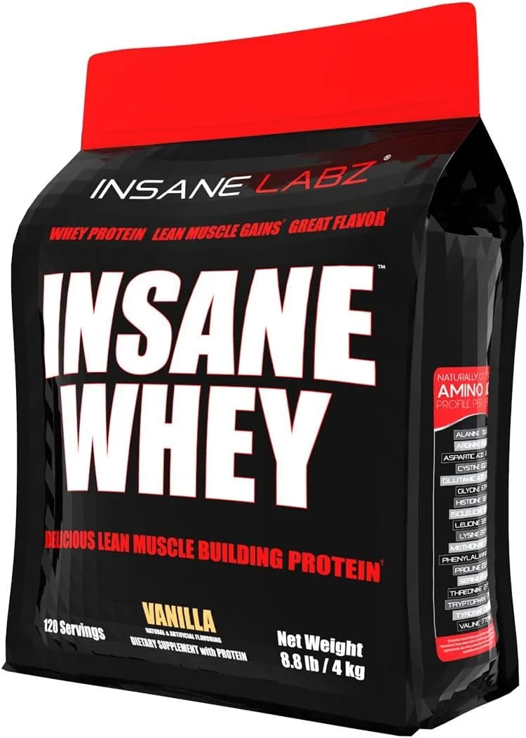 پروتئین وی اینسین لبز اینسین، 100% پروتئین وی عضله ساز، پروفایل آمینو BCAA، افزایش دهنده حجم، جایگزین غذا (120 سروینگ) (وانیلی) پروتئین وی اینسین لبز اینسین، 100% پروتئین وی عضله ساز، پروفایل آمینو BCAA، افزایش دهنده حجم، جایگزین غذا (120 سروینگ) (وانیلی)