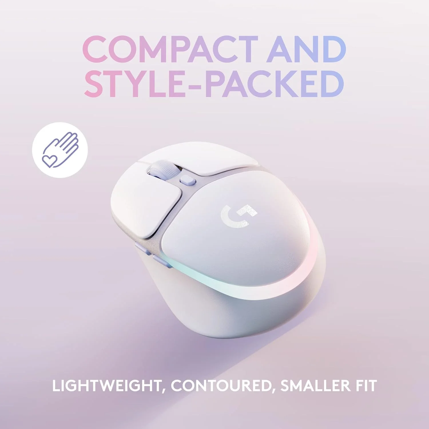 ماوس گیمینگ بی‌سیم Logitech G G705، نورپردازی RGB LIGHTSYNC قابل تنظیم، بی‌سیم LIGHTSPEED، اتصال بلوتوث، سبک وزن، PC/Mac/Laptop - مه سفید