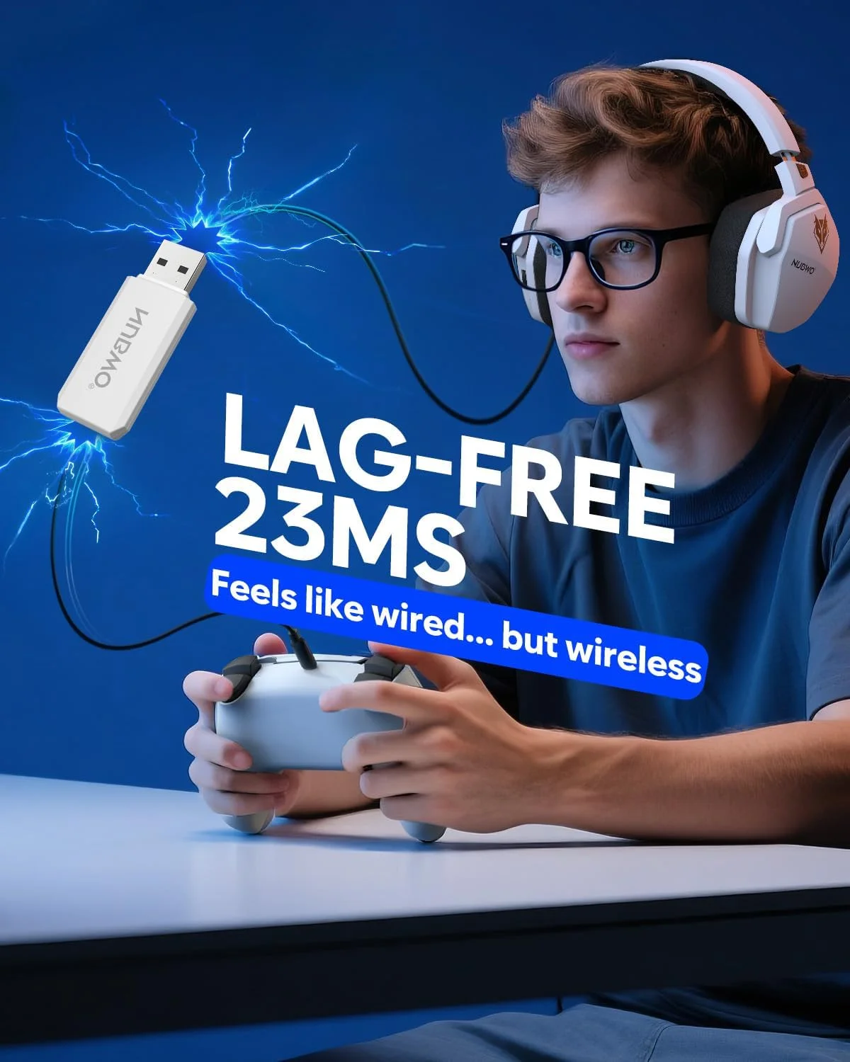 هدست گیمینگ بی سیم دوگانه NUBWO G06 با میکروفون برای PS5، PS4، PC، موبایل، سوییچ: بی سیم 2.4 گیگاهرتز + بلوتوث - باتری 100 ساعته - درایورهای 50 میلی متری - سفید هدست گیمینگ بی سیم دوگانه NUBWO G06 با میکروفون برای PS5، PS4، PC، موبایل، سوییچ: بی سیم 2.4 گیگاهرتز + بلوتوث - باتری 100 ساعته - درایورهای 50 میلی متری - سفید