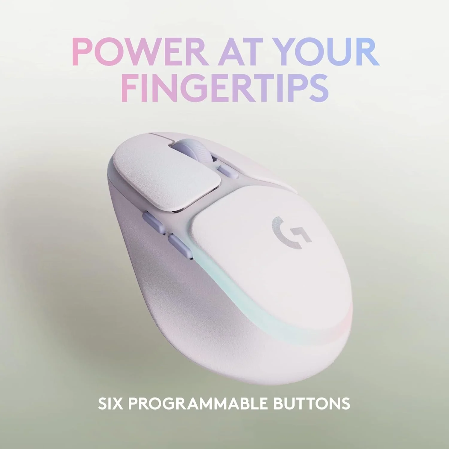 ماوس گیمینگ بی‌سیم Logitech G G705، نورپردازی RGB LIGHTSYNC قابل تنظیم، بی‌سیم LIGHTSPEED، اتصال بلوتوث، سبک وزن، PC/Mac/Laptop - مه سفید