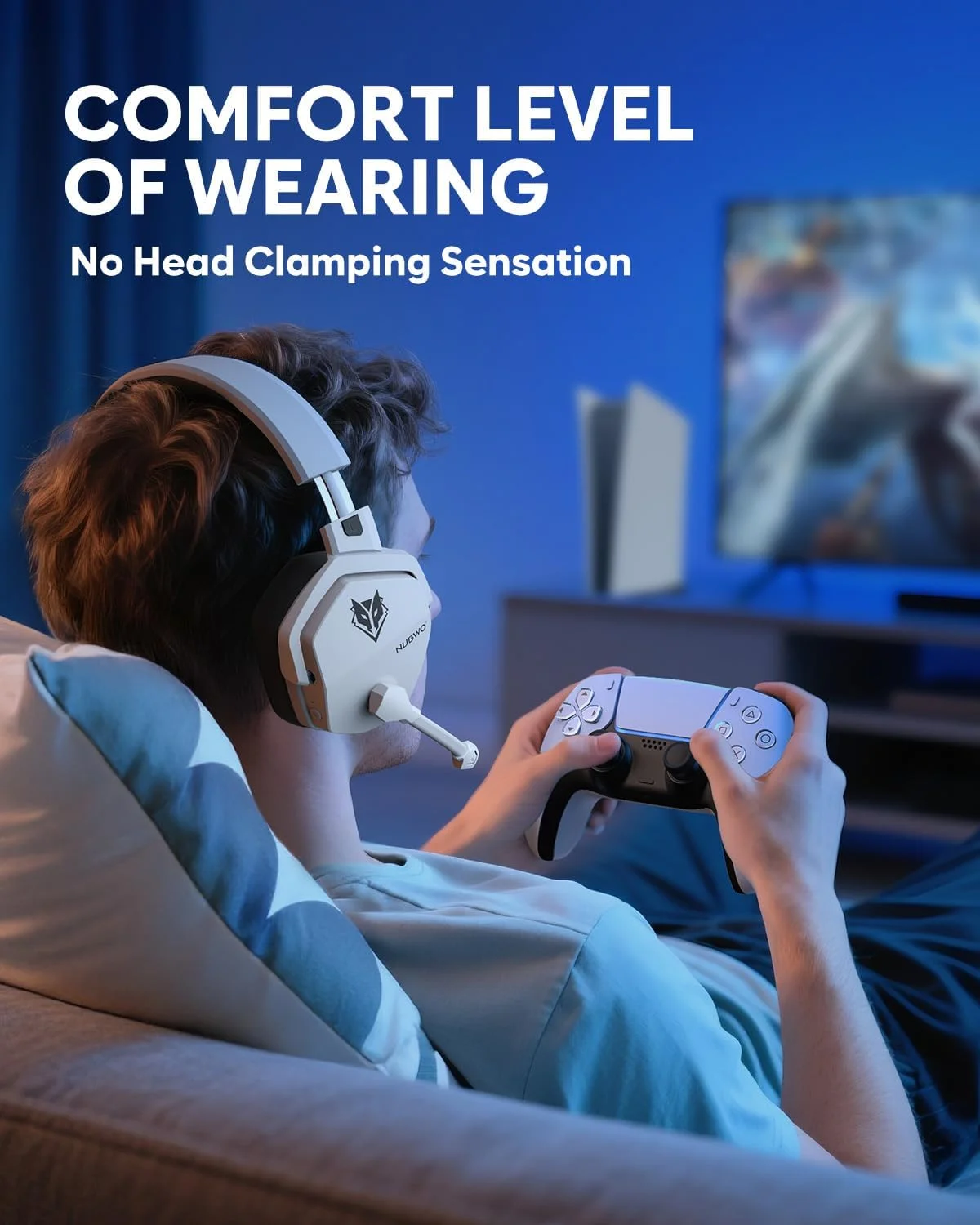 هدست گیمینگ بی سیم دوگانه NUBWO G06 با میکروفون برای PS5، PS4، PC، موبایل، سوییچ: بی سیم 2.4 گیگاهرتز + بلوتوث - باتری 100 ساعته - درایورهای 50 میلی متری - سفید هدست گیمینگ بی سیم دوگانه NUBWO G06 با میکروفون برای PS5، PS4، PC، موبایل، سوییچ: بی سیم 2.4 گیگاهرتز + بلوتوث - باتری 100 ساعته - درایورهای 50 میلی متری - سفید