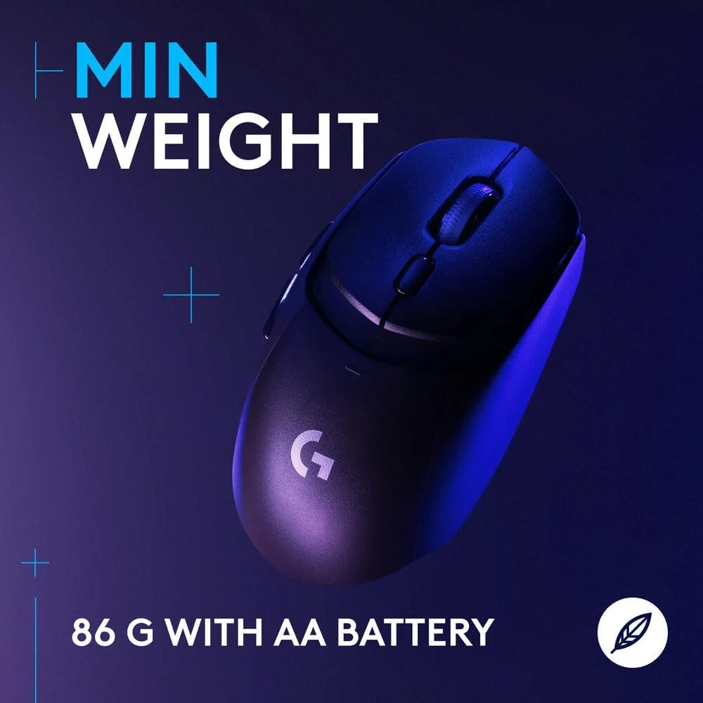 ماوس گیمینگ بی‌سیم Logitech G309 LIGHTSPEED، سبک وزن، سوئیچ‌های هیبریدی LIGHTFORCE، حسگر HERO 25K، عمر باتری 300+ ساعته با باتری AA، 6 دکمه قابل برنامه‌ریزی، PC و Mac - مشکی
