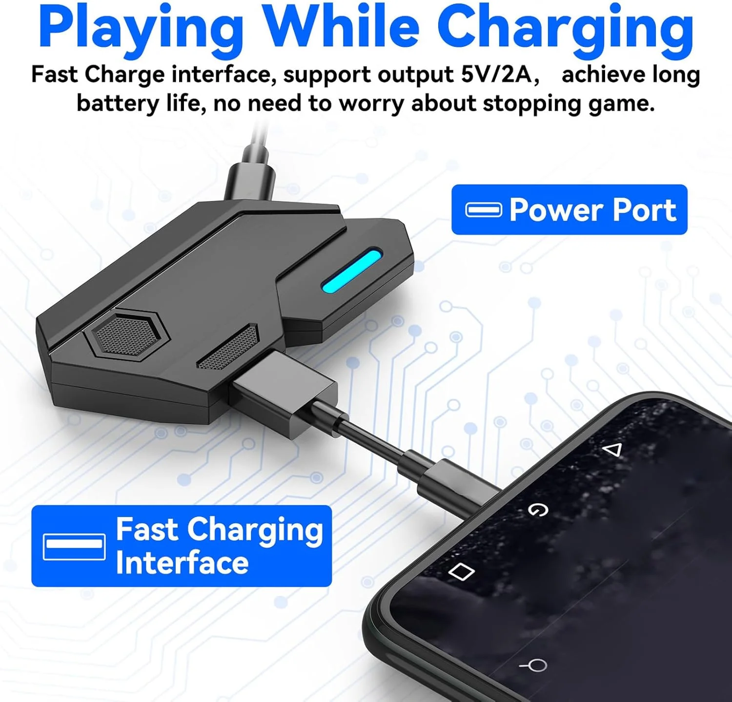 پک ترکیبی 4 در 1 بازی موبایل Yitre، مشکی، USB-C، مبدل ماوس کیبورد، کیبورد K13، ماوس G4، پایه تلفن برای بازی های اندروید و FPS، پلاگ اند پلی