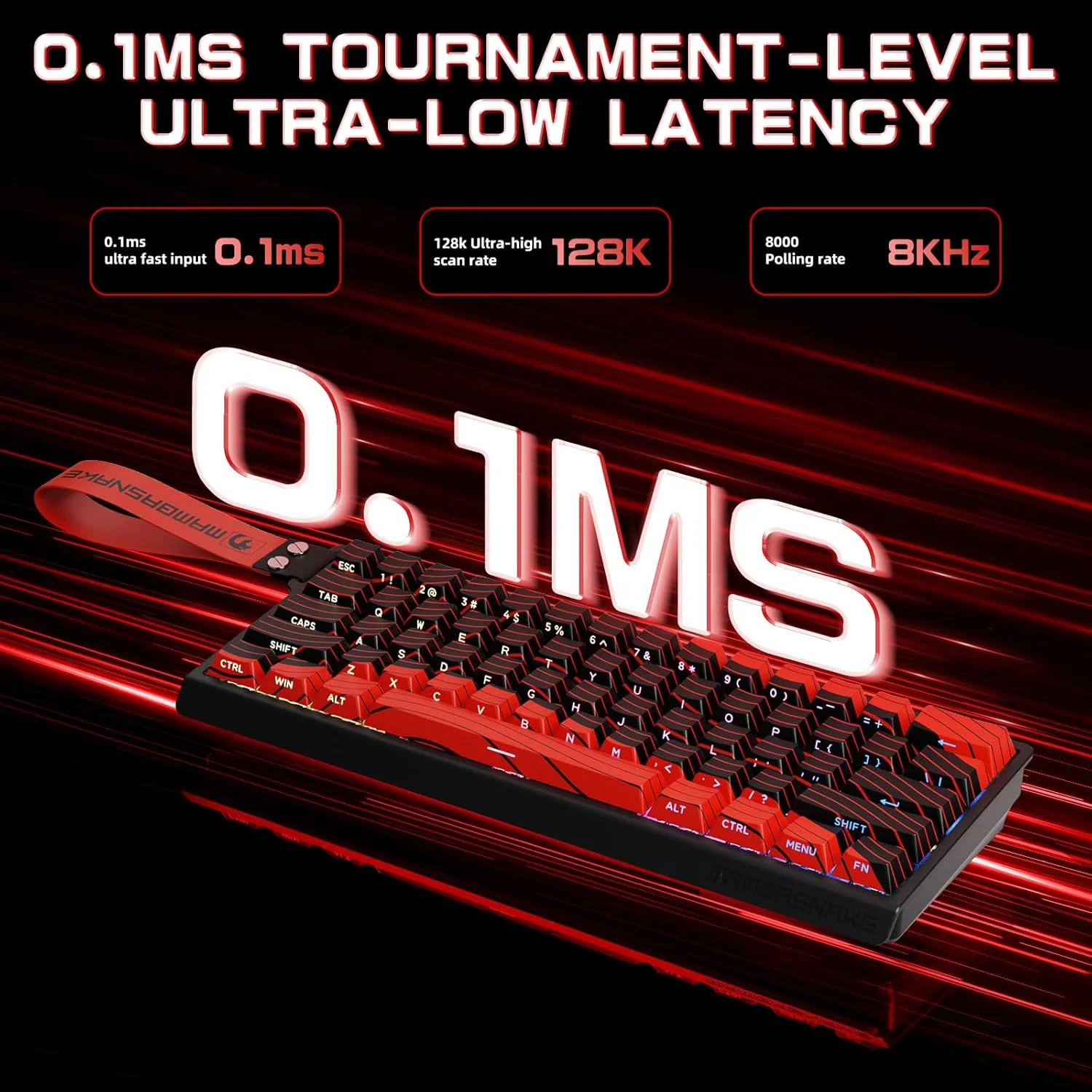MAMBASNAKE x Attack Shark X60HE کیبورد گیمینگ بیسیم با قابلیت Rapid Trigger و ماوس گیمینگ X11 با کابل مارپیچ 8K، کیبورد RGB QWERTY با سوئیچ مغناطیسی RT 0.01 میلیمتری، حسگر ماوس PAW3311 22K DPI - قرمز MAMBASNAKE x Attack Shark X60HE کیبورد گیمینگ بیسیم با قابلیت Rapid Trigger و ماوس گیمینگ X11 با کابل مارپیچ 8K، کیبورد RGB QWERTY با سوئیچ مغناطیسی RT 0.01 میلیمتری، حسگر ماوس PAW3311 22K DPI - قرمز