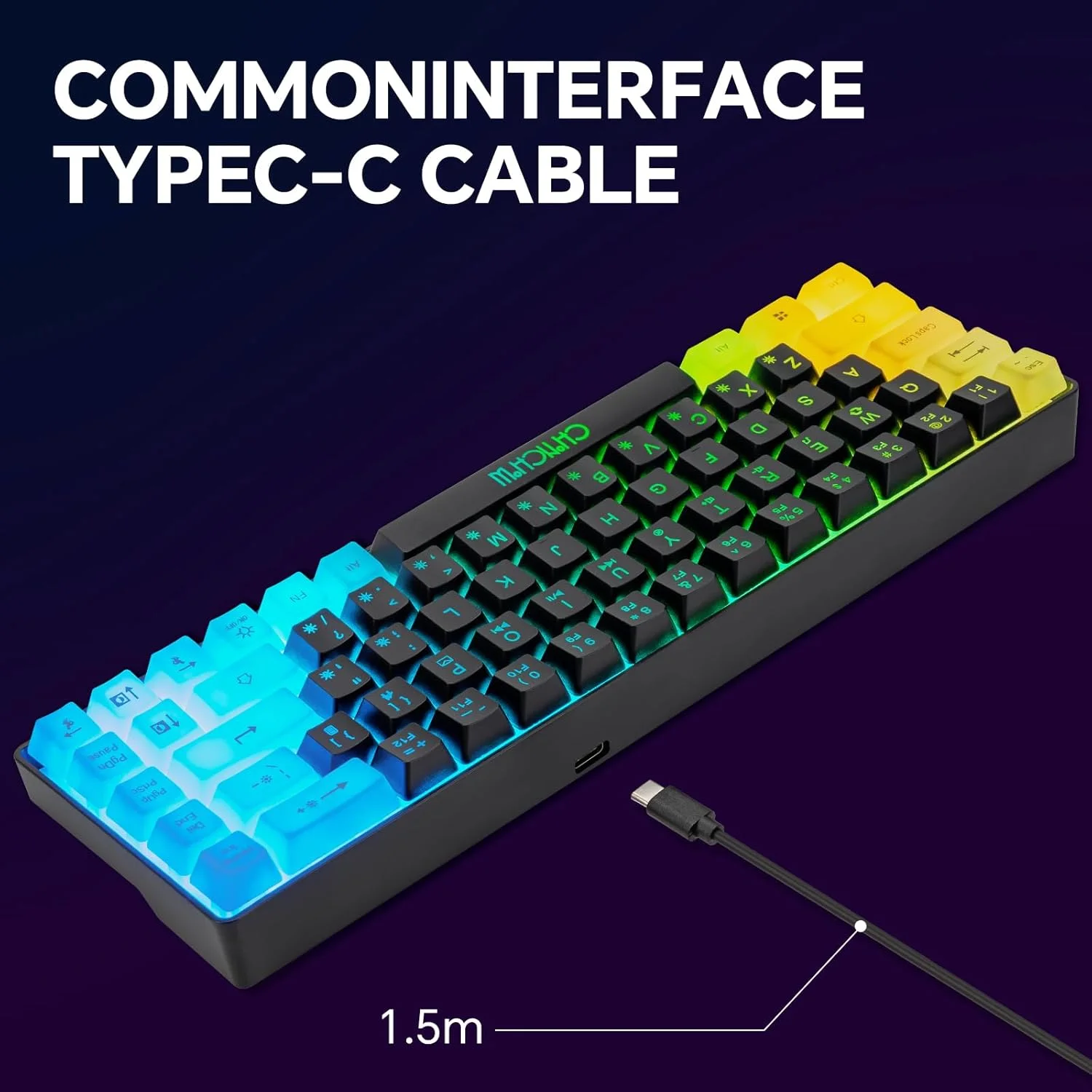 ست کیبورد و ماوس گیمینگ 60% CHONCHOW، کیبورد گیمینگ 68 کلید سیم دار با نور پس زمینه LED RGB و ماوس با نور پس زمینه RGB، کیبورد کوچک نورانی برای PC Xbox PS4 (سیاه-سفید) ست کیبورد و ماوس گیمینگ 60% CHONCHOW، کیبورد گیمینگ 68 کلید سیم دار با نور پس زمینه LED RGB و ماوس با نور پس زمینه RGB، کیبورد کوچک نورانی برای PC Xbox PS4 (سیاه-سفید)