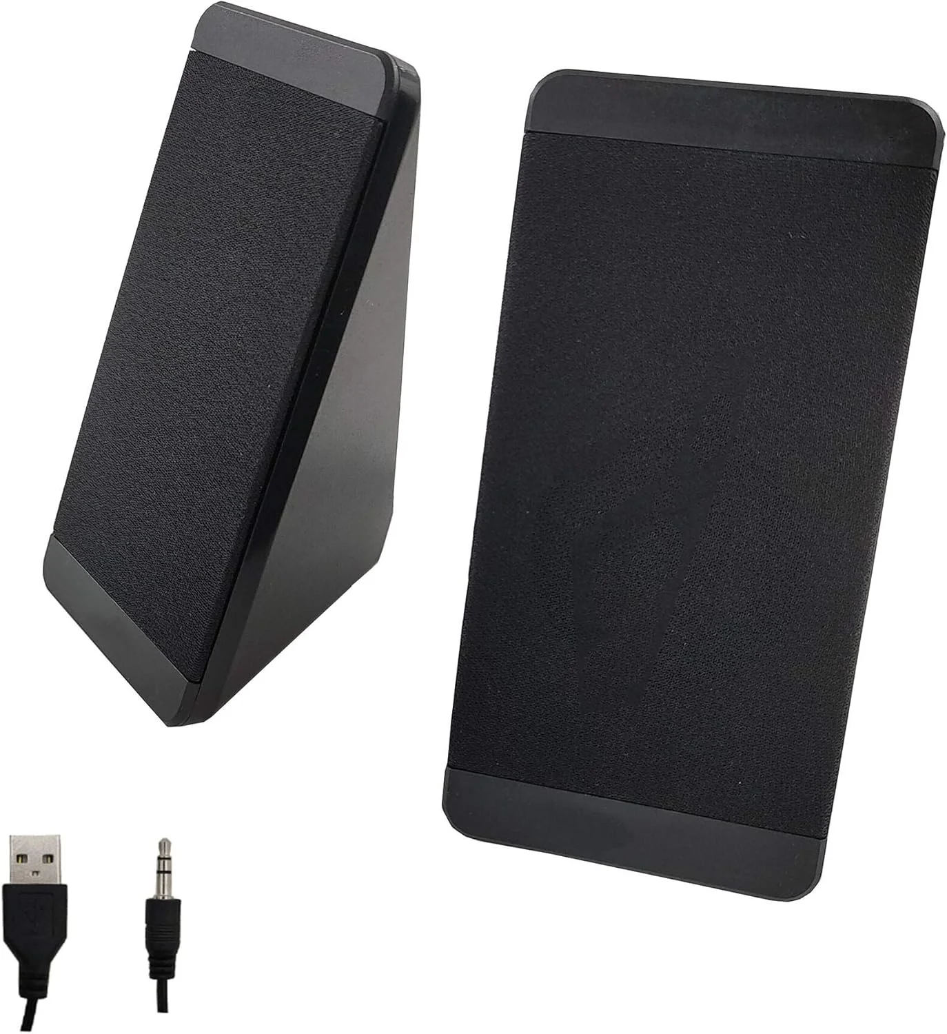 اسپیکر رومیزی کوچک Accod، اسپیکر سیمی کامپیوتر، اسپیکر قابل حمل با USB، اسپیکر رومیزی چند رسانه ای با صدای استریو برای لپ تاپ/کامپیوتر/تلفن هوشمند و تبلت (مشکی)