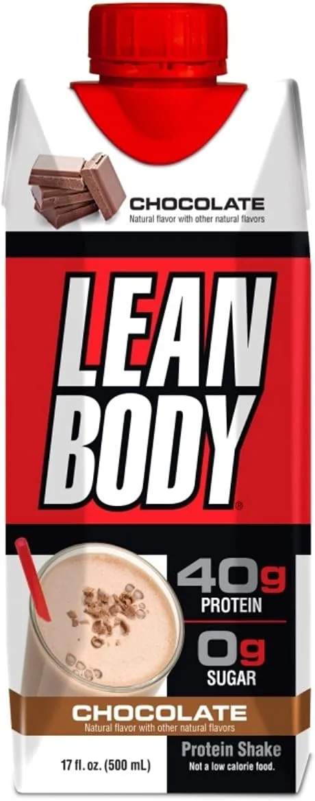 نوشیدنی پروتئینی آماده مصرف لابرادا Lean Body (500 میلی لیتر، شکلاتی)، 40 گرم پروتئین، 0 گرم شکر، بدون گلوتن، 22 ویتامین و مواد معدنی، مخلوط وی