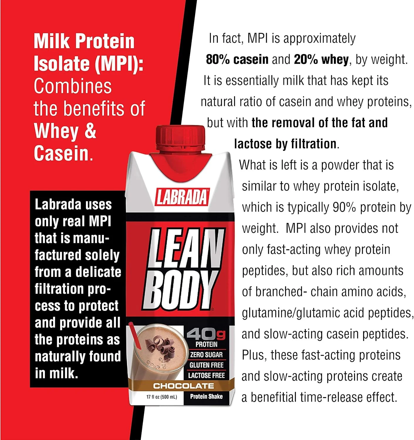 نوشیدنی پروتئینی آماده مصرف لابرادا Lean Body (500 میلی لیتر، شکلاتی)، 40 گرم پروتئین، 0 گرم شکر، بدون گلوتن، 22 ویتامین و مواد معدنی، مخلوط وی نوشیدنی پروتئینی آماده مصرف لابرادا Lean Body (500 میلی لیتر، شکلاتی)، 40 گرم پروتئین، 0 گرم شکر، بدون گلوتن، 22 ویتامین و مواد معدنی، مخلوط وی