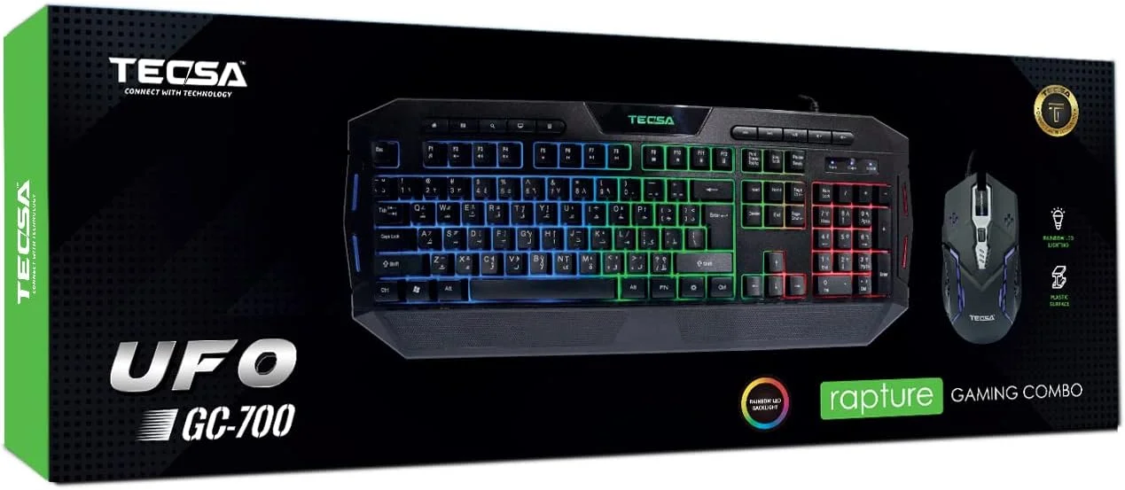 مجموعه کیبورد و ماوس گیمینگ تکسا سری UFO مدل TECSA TCS-GC700
