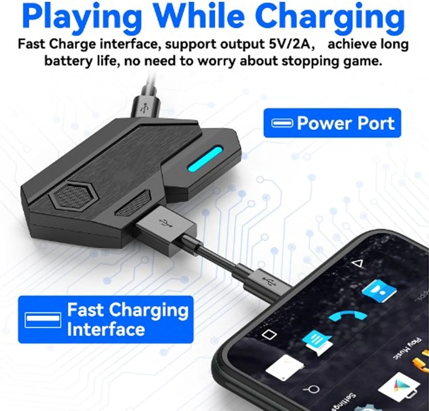 ست کیبورد و ماوس گیمینگ RGB یک دستی Bewinner، ست کیبورد گیمینگ نیمه دستی، ست کیبورد گیمینگ موبایل 4 در 1 با مبدل ماوس، پایه نگهدارنده تلفن قابل تنظیم برای کامپیوتر