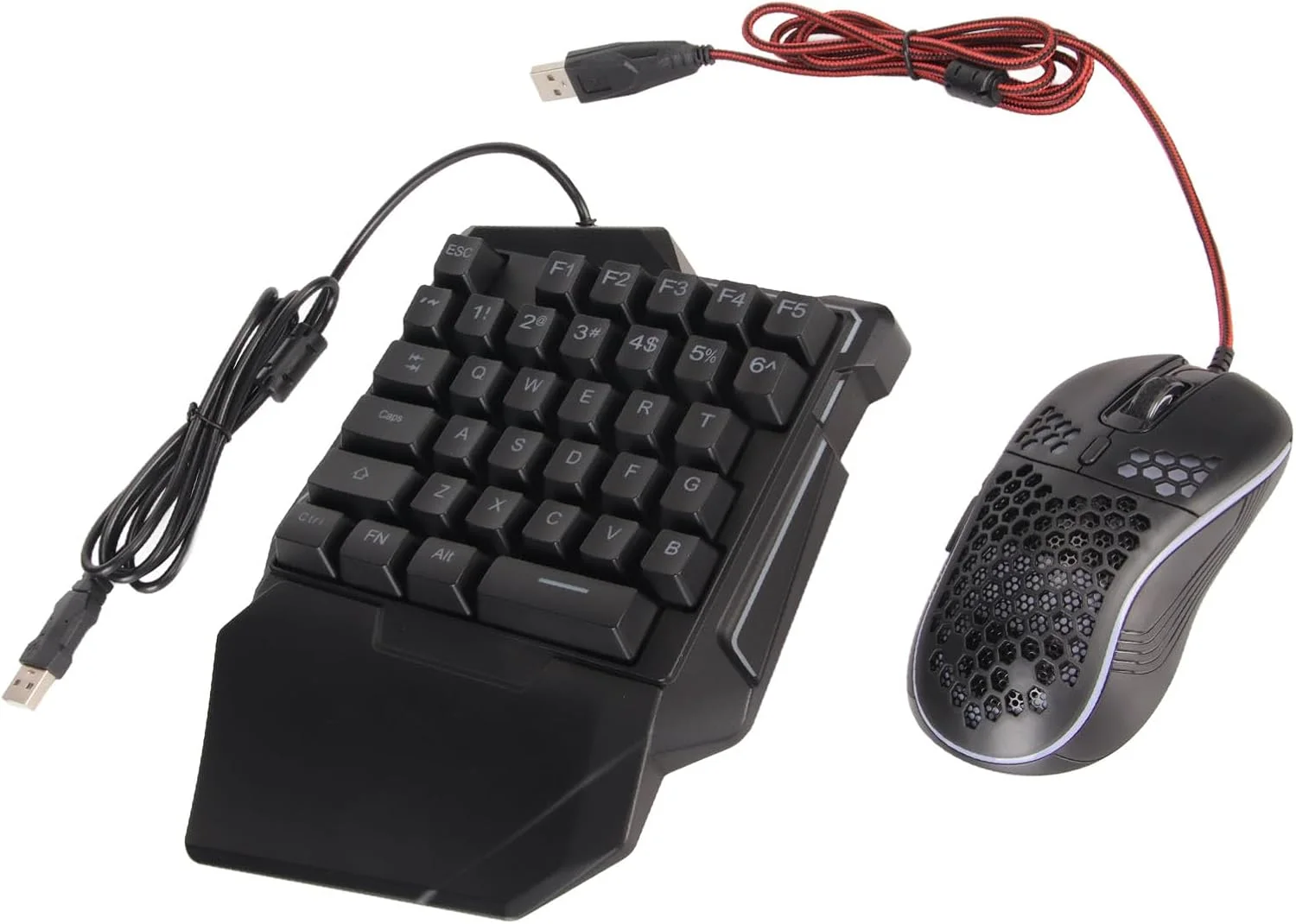 ست کیبورد گیمینگ RGB یک دستی DAUB و ماوس برای Master Pro 4 Switch، ست تبدیل کیبورد نیمه دستی و ماوس، آداپتور ماوس صفحه کلید سیمی، مبدل بازی موبایل