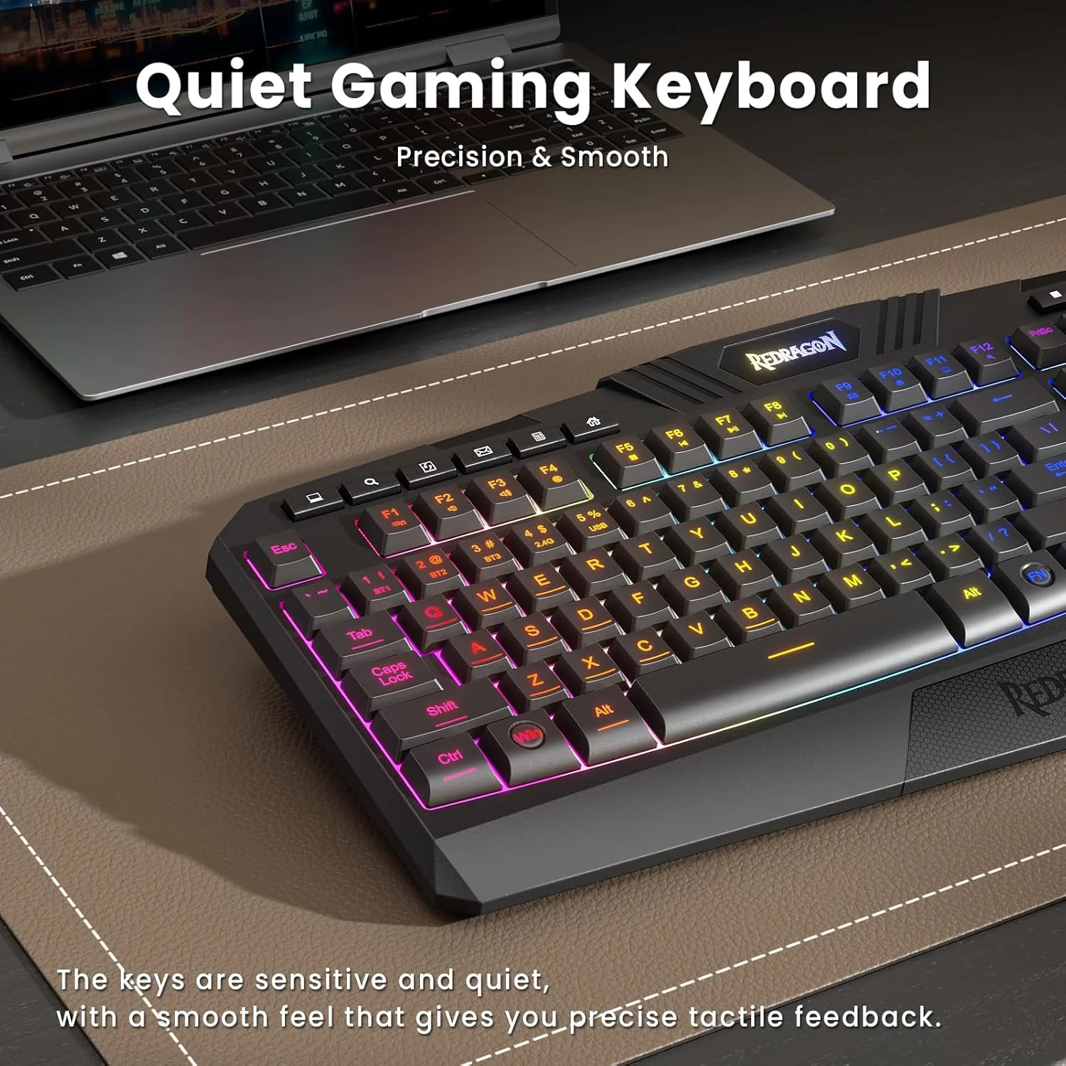 کیبورد و ماوس گیمینگ بیسیم Redragon S101M-KS با حالت سهگانه، کیبورد RGB و ماوس گیمینگ 4800 DPI، دارای 10 کلید چندرسانهای مستقل برای برد، مناسب برای PC، کامپیوتر، S101 بیسیم ایدهآل برای گیمر کیبورد و ماوس گیمینگ بیسیم Redragon S101M-KS با حالت سهگانه، کیبورد RGB و ماوس گیمینگ 4800 DPI، دارای 10 کلید چندرسانهای مستقل برای برد، مناسب برای PC، کامپیوتر، S101 بیسیم ایدهآل برای گیمر