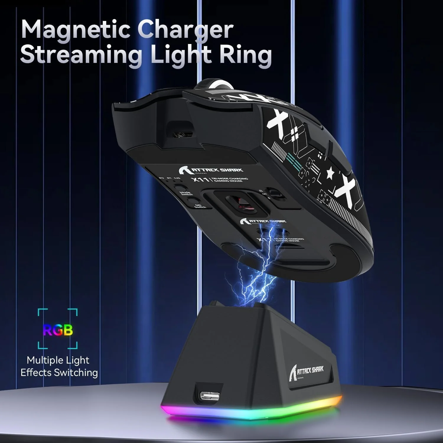ست کیبورد بیسیم و ماوس گیمینگ ATTACK SHARK 3 در 1 X68PROHE و X11، بلوتوث/2.4G/سیمی، سوئیچ مغناطیسی تریگر سریع 8 کیلوهرتز، PixArt PAW3311، 22000DPI، کابل فنری C01PRO - گرادیان مشکی ست کیبورد بیسیم و ماوس گیمینگ ATTACK SHARK 3 در 1 X68PROHE و X11، بلوتوث/2.4G/سیمی، سوئیچ مغناطیسی تریگر سریع 8 کیلوهرتز، PixArt PAW3311، 22000DPI، کابل فنری C01PRO - گرادیان مشکی