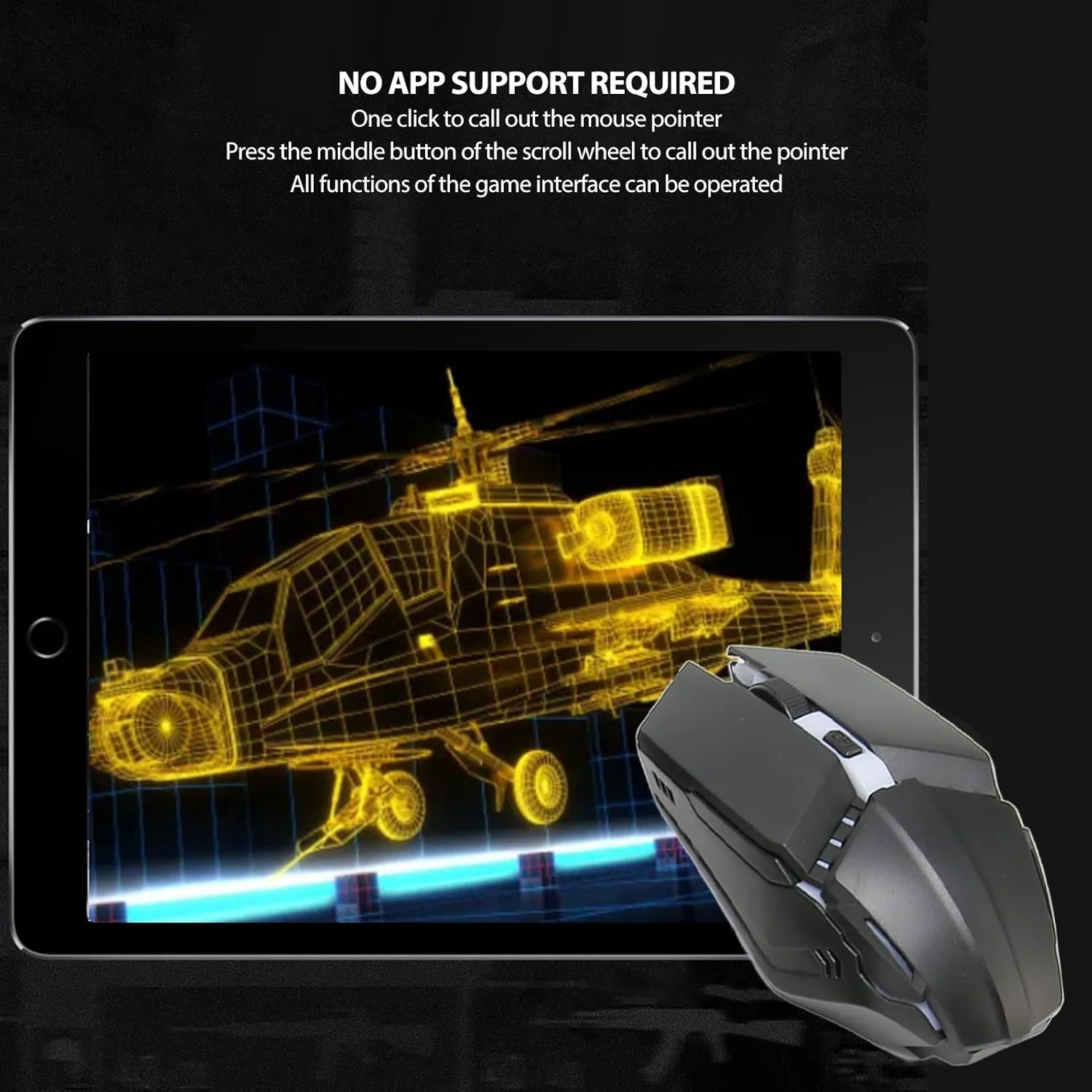 ست دسته بازی موبایل 4 در 1 Dpofirs، کیبورد گیمینگ یک دستی، مبدل ماوس کیبورد گیمینگ برای اندروید