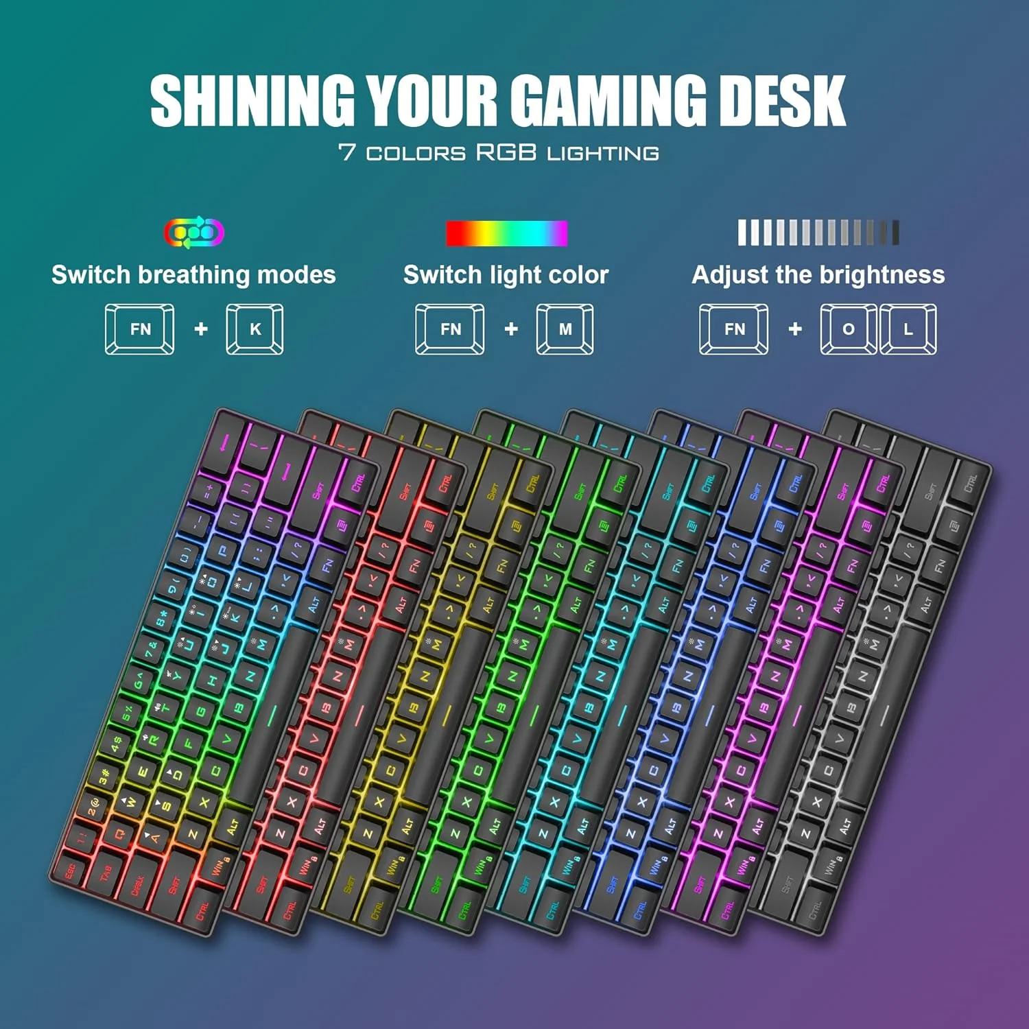 ست کیبورد و ماوس گیمینگ RedThunder با 60% اندازه، کیبورد مینی فوق فشرده 61 کلیدی با نور پس زمینه RGB، ماوس اپتیکال لانه زنبوری سبک وزن 7200 DPI، ست گیمینگ سیمی برای PC MAC PS5 Xbox گیمر (مشکی) ست کیبورد و ماوس گیمینگ RedThunder با 60% اندازه، کیبورد مینی فوق فشرده 61 کلیدی با نور پس زمینه RGB، ماوس اپتیکال لانه زنبوری سبک وزن 7200 DPI، ست گیمینگ سیمی برای PC MAC PS5 Xbox گیمر (مشکی)