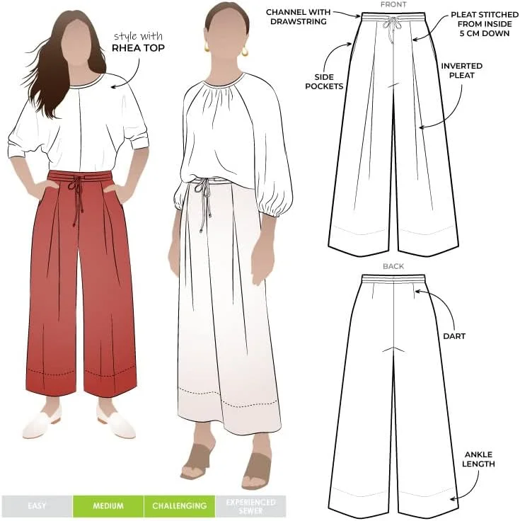 الگوی خیاطی Style Arc - شلوار بافته شده میلان (سایز 18-30)