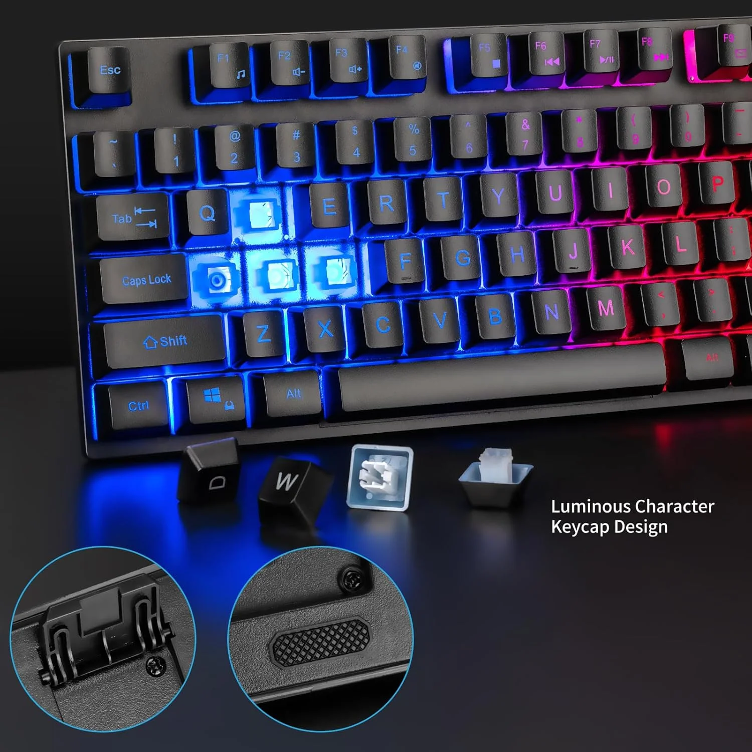 ست کیبورد و ماوس گیمینگ LED سیم دار با ماوس USB دارای 2 دکمه جانبی و DPI 3600 با نور پس زمینه رنگین کمانی، حس مکانیکی، سازگار با PC، Raspberry Pi، Mac، Xbox one، PS4 (مشکی، نسخه محلی) ست کیبورد و ماوس گیمینگ LED سیم دار با ماوس USB دارای 2 دکمه جانبی و DPI 3600 با نور پس زمینه رنگین کمانی، حس مکانیکی، سازگار با PC، Raspberry Pi، Mac، Xbox one، PS4 (مشکی، نسخه محلی)