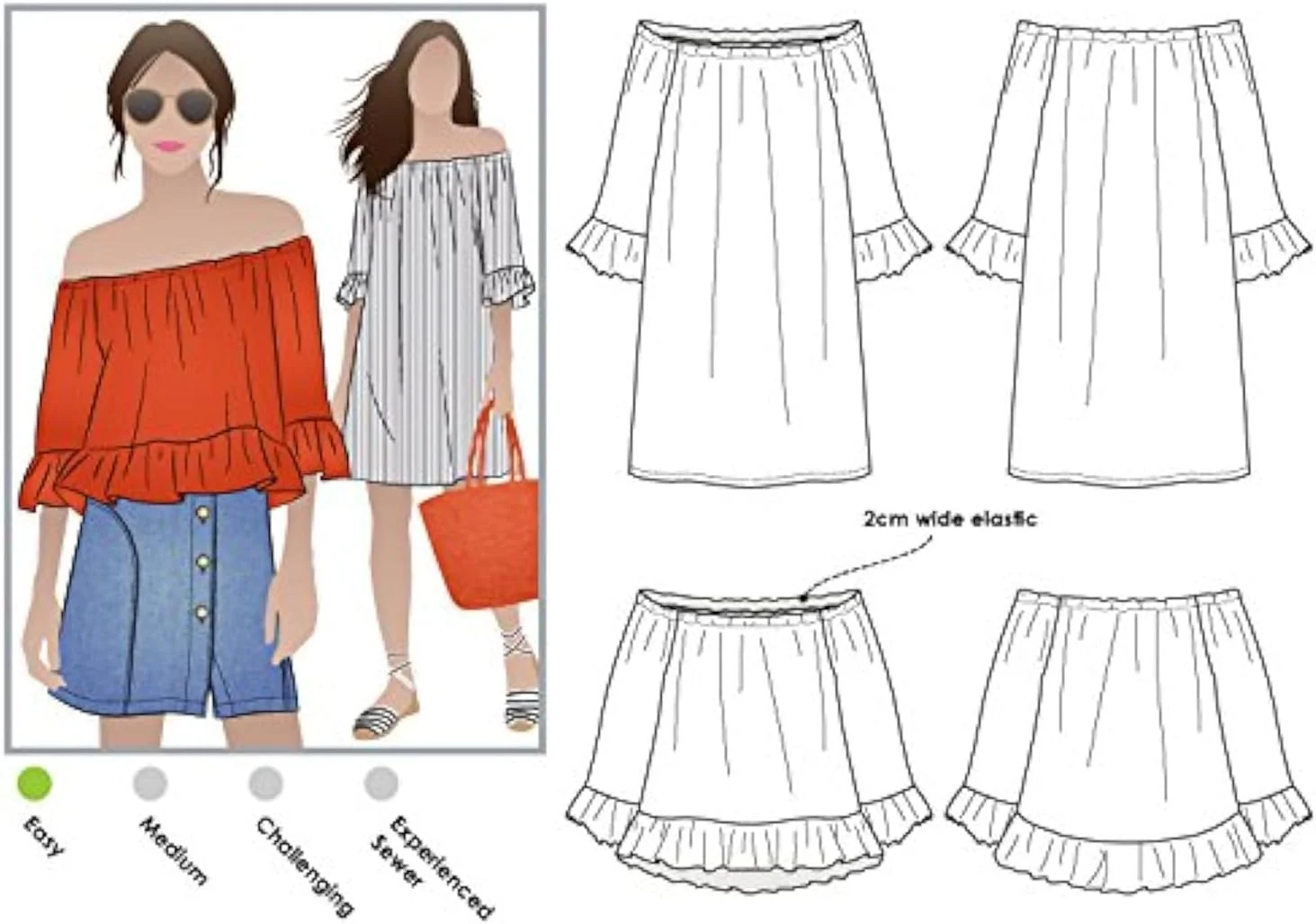 الگوی خیاطی استایل آرک - تونیک تاپ Ellie-Mae سایزهای 04-16 نامشخص