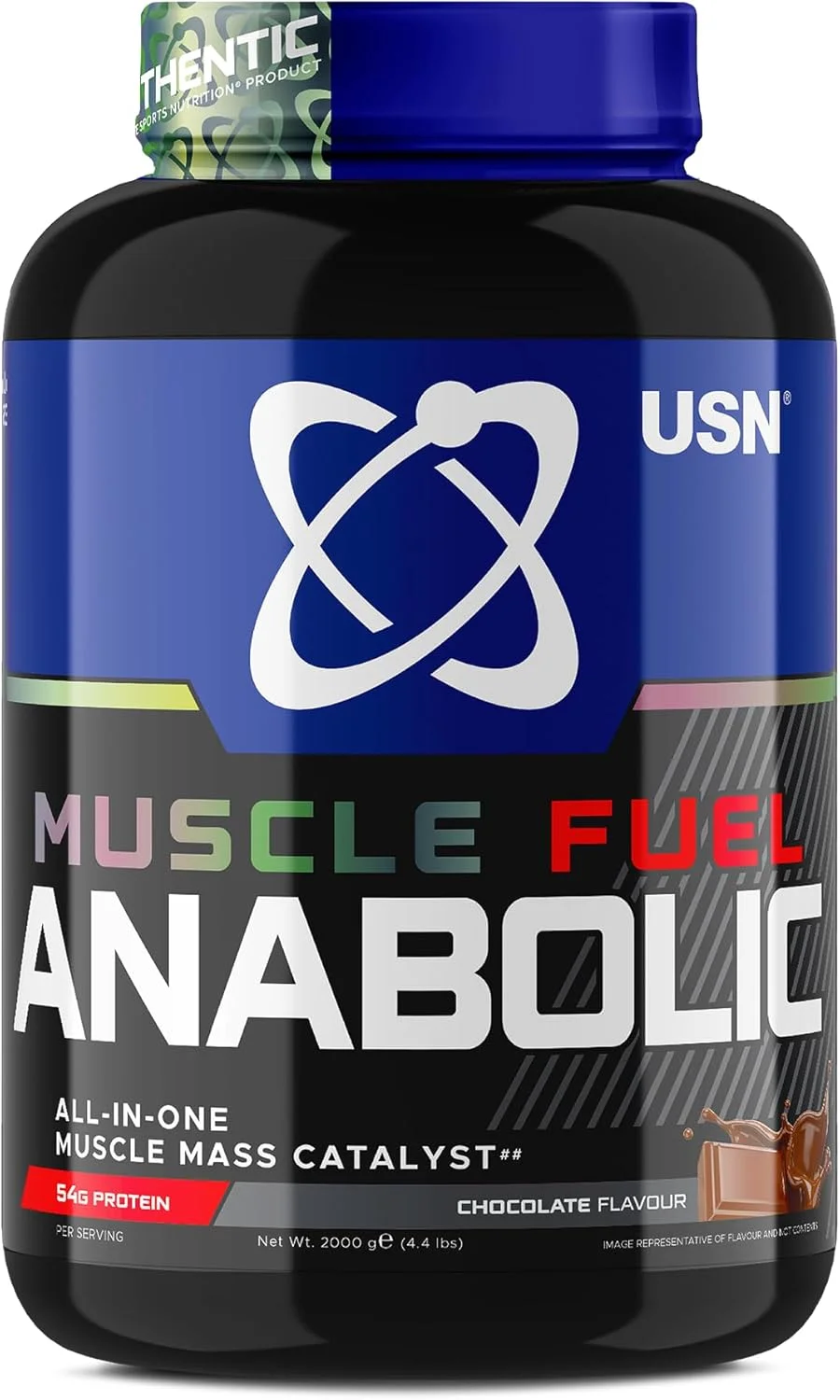 پودر پروتئین شیک آنابولیک شکلاتی USN Muscle Fuel (2 کیلوگرم): پودر پروتئین آنابولیک تقویت کننده تمرین برای افزایش حجم عضلات - فرمول جدید و بهبود یافته پودر پروتئین شیک آنابولیک شکلاتی USN Muscle Fuel (2 کیلوگرم): پودر پروتئین آنابولیک تقویت کننده تمرین برای افزایش حجم عضلات - فرمول جدید و بهبود یافته