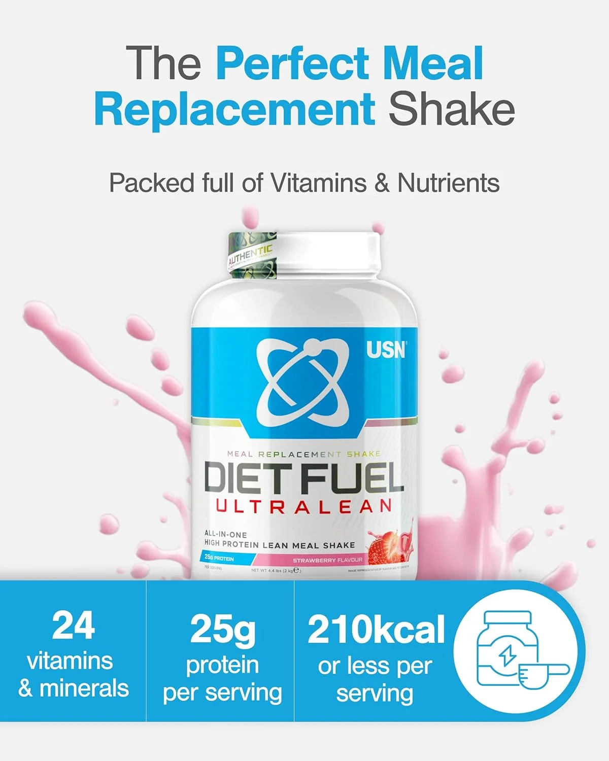 USN Diet Fuel توت فرنگی، 2 کیلوگرم USN Diet Fuel توت فرنگی، 2 کیلوگرم