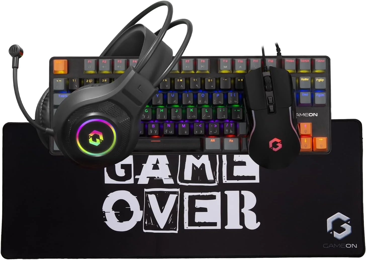 بسته کامل گیمینگ GAMEON VIPER X (کیبورد مکانیکی، هدست، ماوس و ماوس پد) (کیبورد مکانیکی، هدست، ماوس پد)