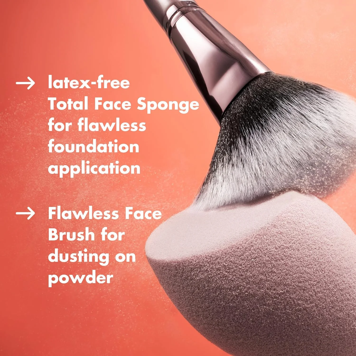 مجموعه براش و اسفنج آرایشی e.l.f. Cosmetics، کیت دو مرحله ای اسفنج و براش آرایشی صورت برای ایجاد پوستی بی عیب و نقص، مناسب برای کرم پودر مایع مجموعه براش و اسفنج آرایشی e.l.f. Cosmetics، کیت دو مرحله ای اسفنج و براش آرایشی صورت برای ایجاد پوستی بی عیب و نقص، مناسب برای کرم پودر مایع
