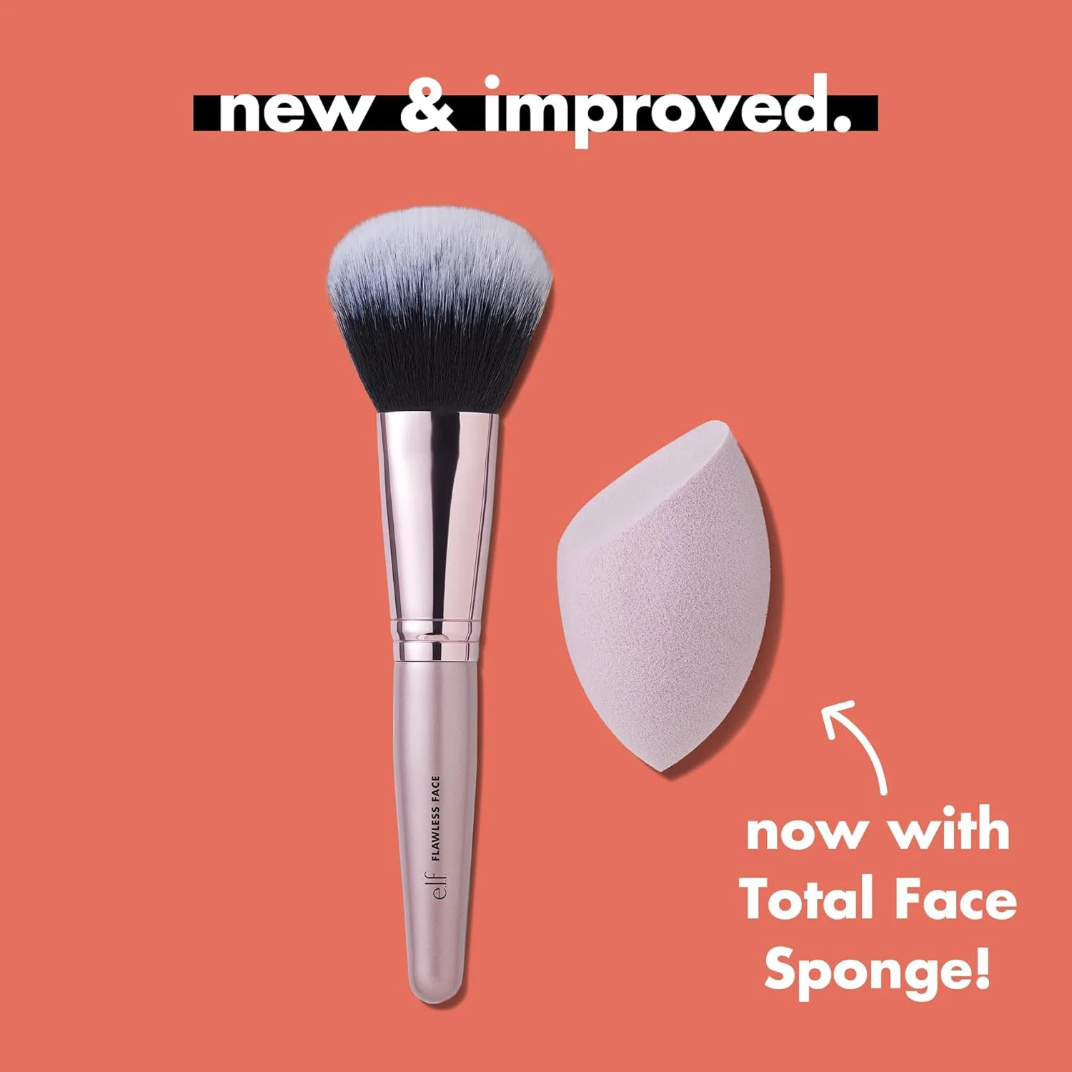 مجموعه براش و اسفنج آرایشی e.l.f. Cosmetics، کیت دو مرحله ای اسفنج و براش آرایشی صورت برای ایجاد پوستی بی عیب و نقص، مناسب برای کرم پودر مایع مجموعه براش و اسفنج آرایشی e.l.f. Cosmetics، کیت دو مرحله ای اسفنج و براش آرایشی صورت برای ایجاد پوستی بی عیب و نقص، مناسب برای کرم پودر مایع