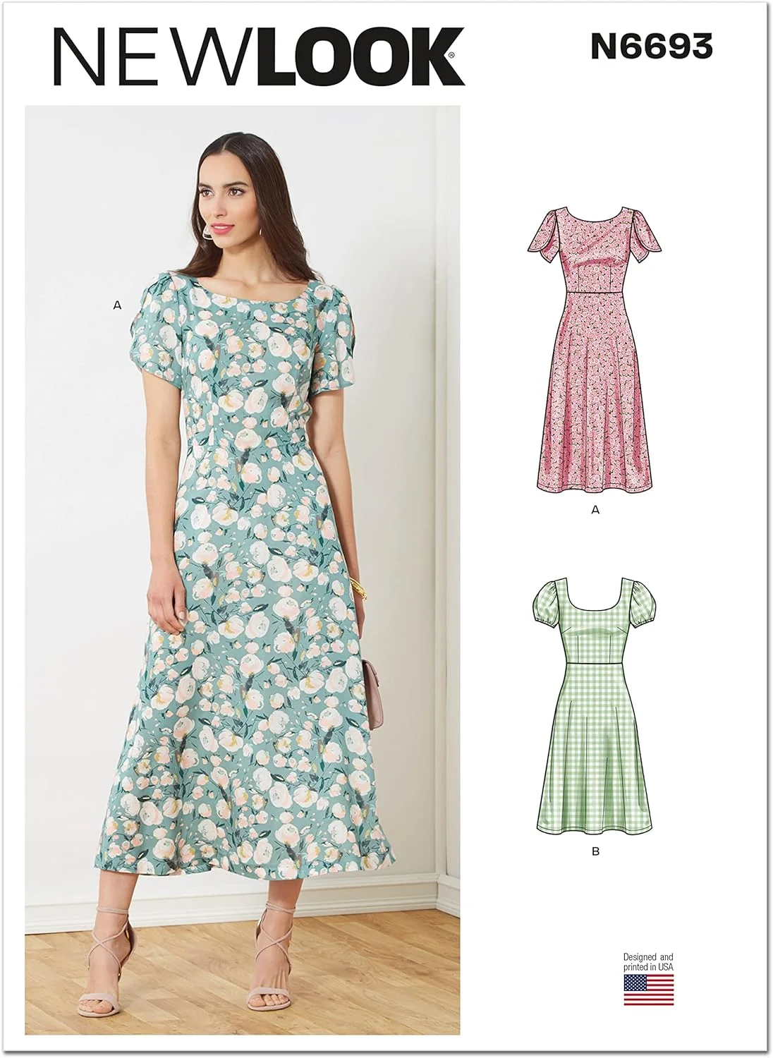 الگوی خیاطی نیو لوک N6693 برای لباس زنانه، سایز 4-6-8-10-12-14-16، UN6693A الگوی خیاطی نیو لوک N6693 برای لباس زنانه، سایز 4-6-8-10-12-14-16، UN6693A
