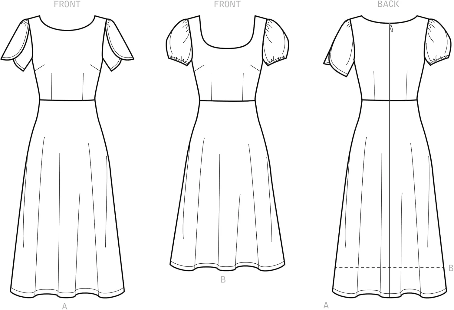 الگوی خیاطی نیو لوک N6693 برای لباس زنانه، سایز 4-6-8-10-12-14-16، UN6693A