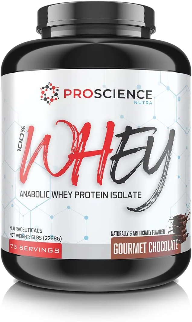 پروتئین وی 100% Pro Science Nutra - پروتئین وی ایزوله آنابولیک - 5 پوند، 73 سروینگ (شکلات گورمت) پروتئین وی 100% Pro Science Nutra - پروتئین وی ایزوله آنابولیک - 5 پوند، 73 سروینگ (شکلات گورمت)